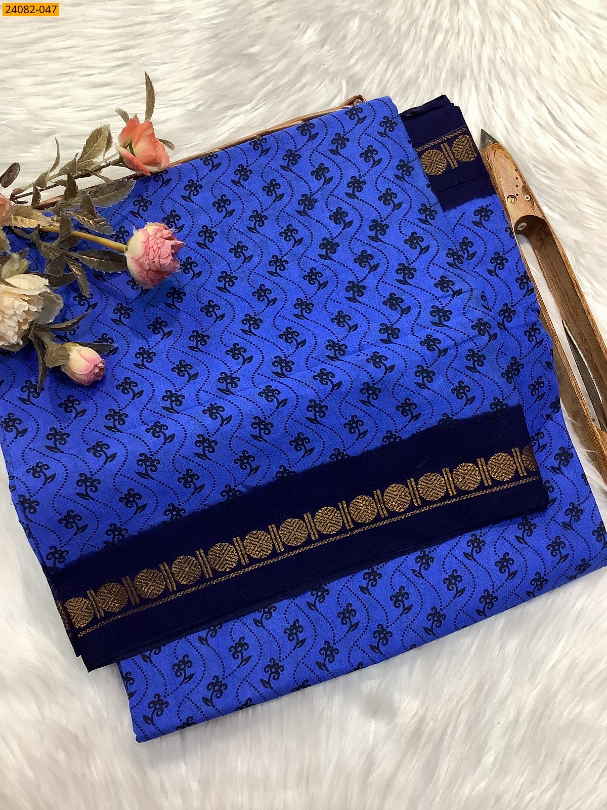 Sungudi Cotton printed saree 