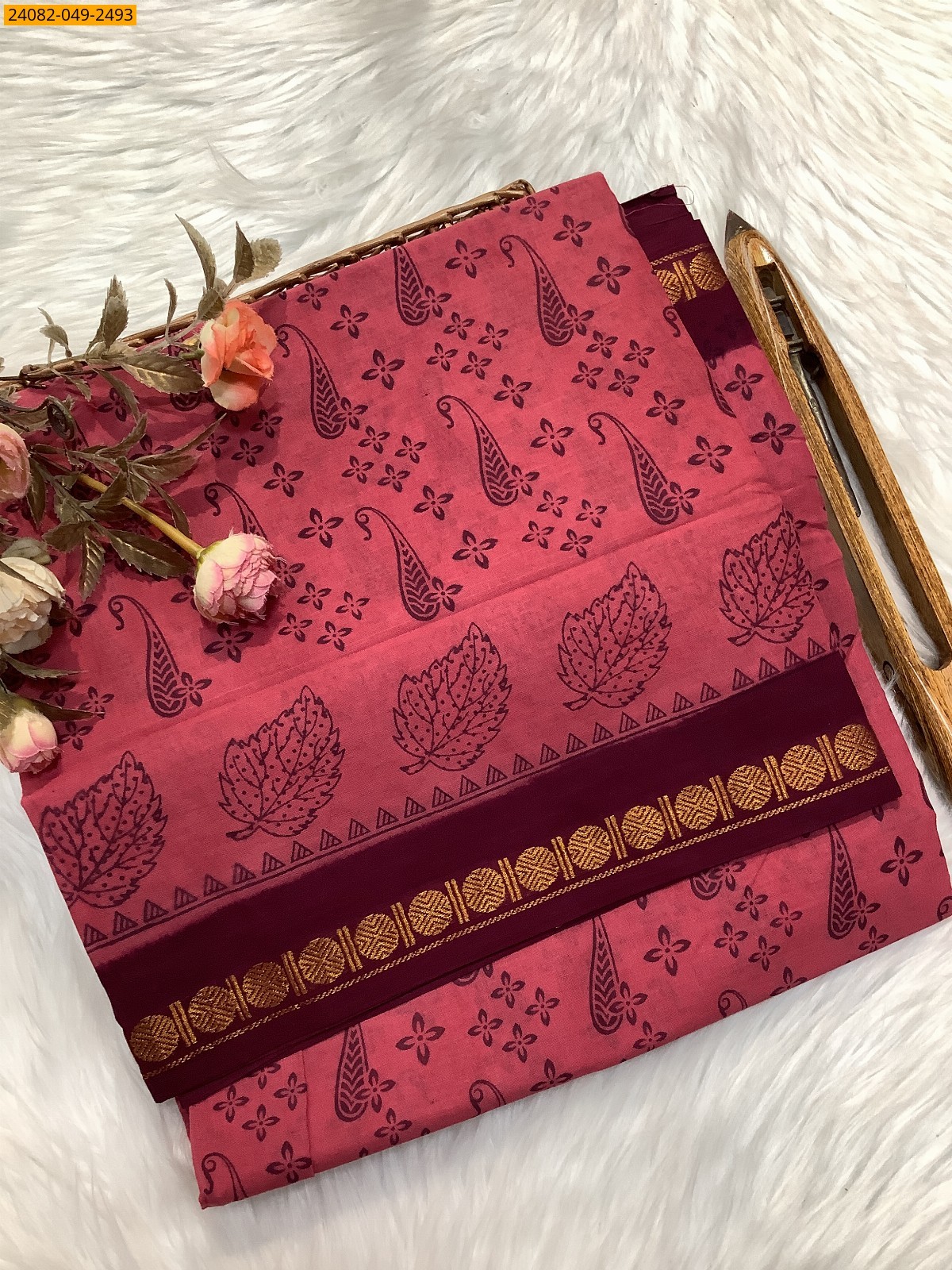 Sungudi Cotton printed saree 
