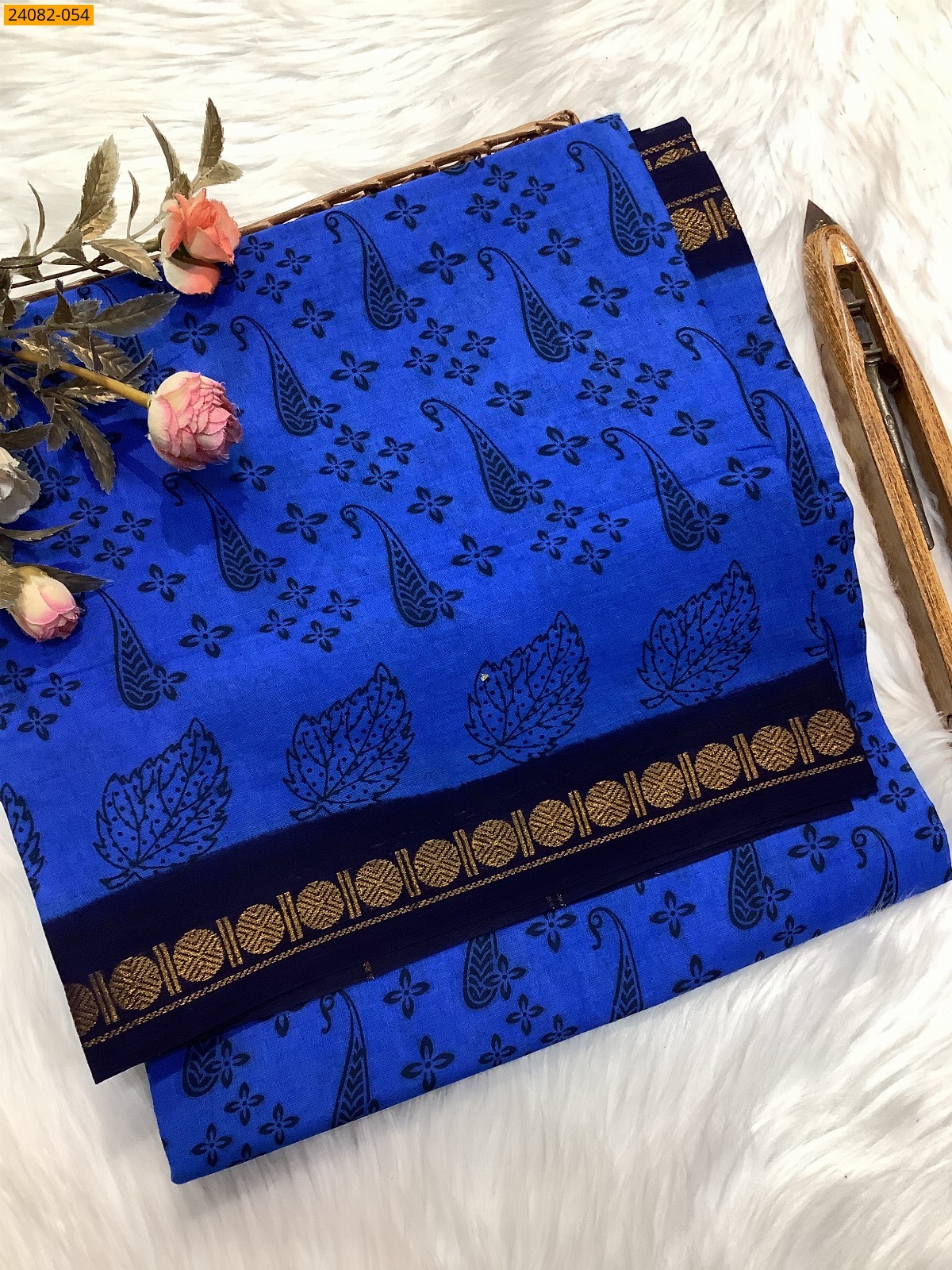 Sungudi Cotton printed saree 