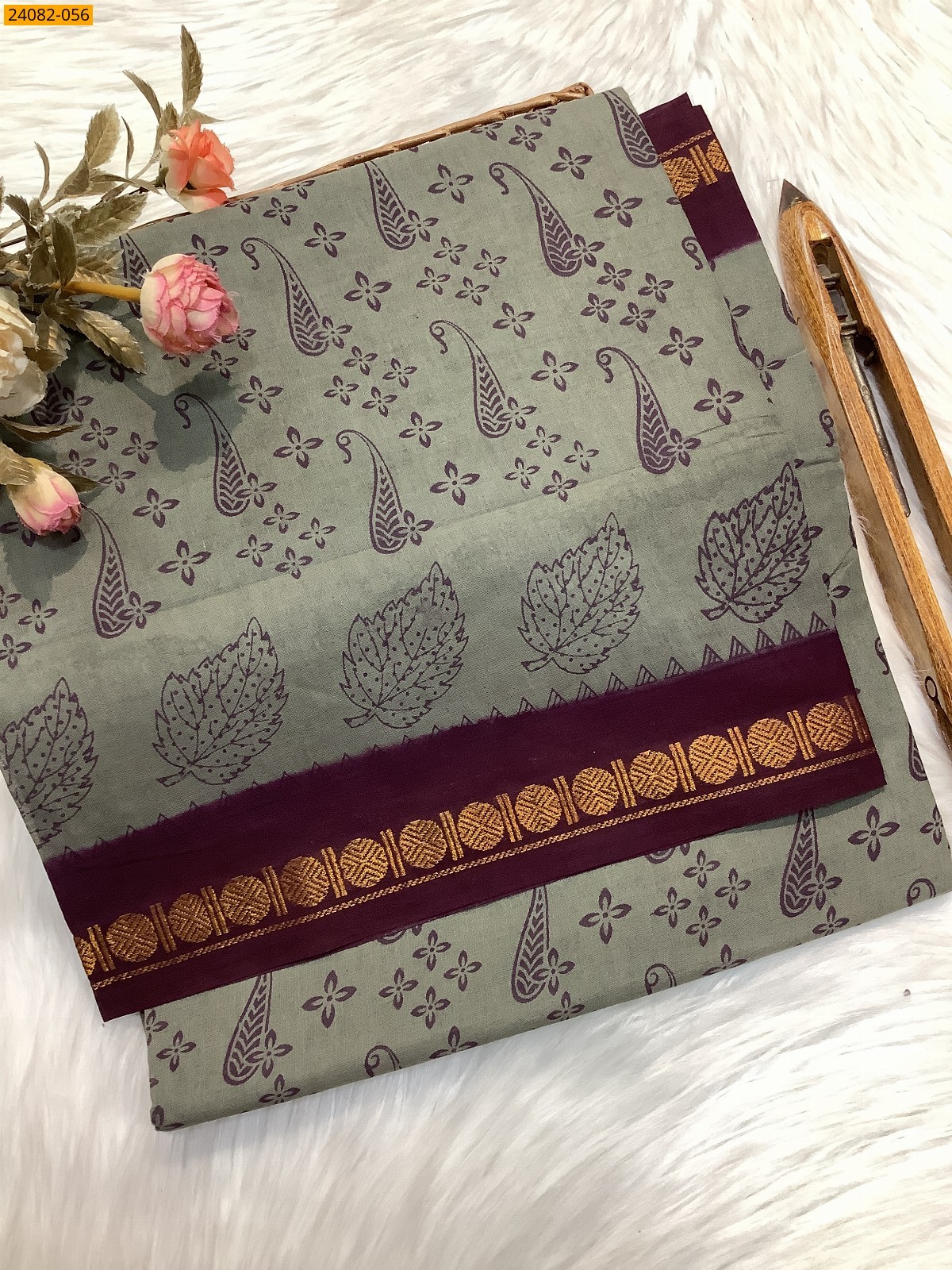 Sungudi Cotton printed saree 