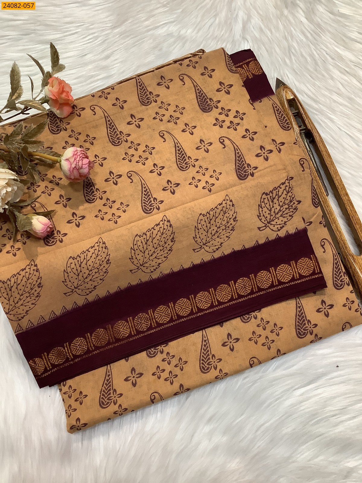 Sungudi Cotton printed saree 