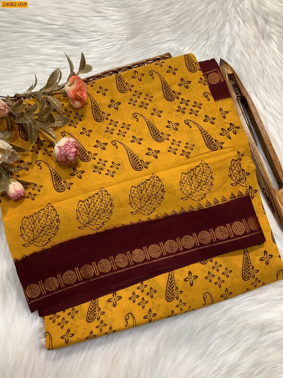 Sungudi Cotton printed saree 