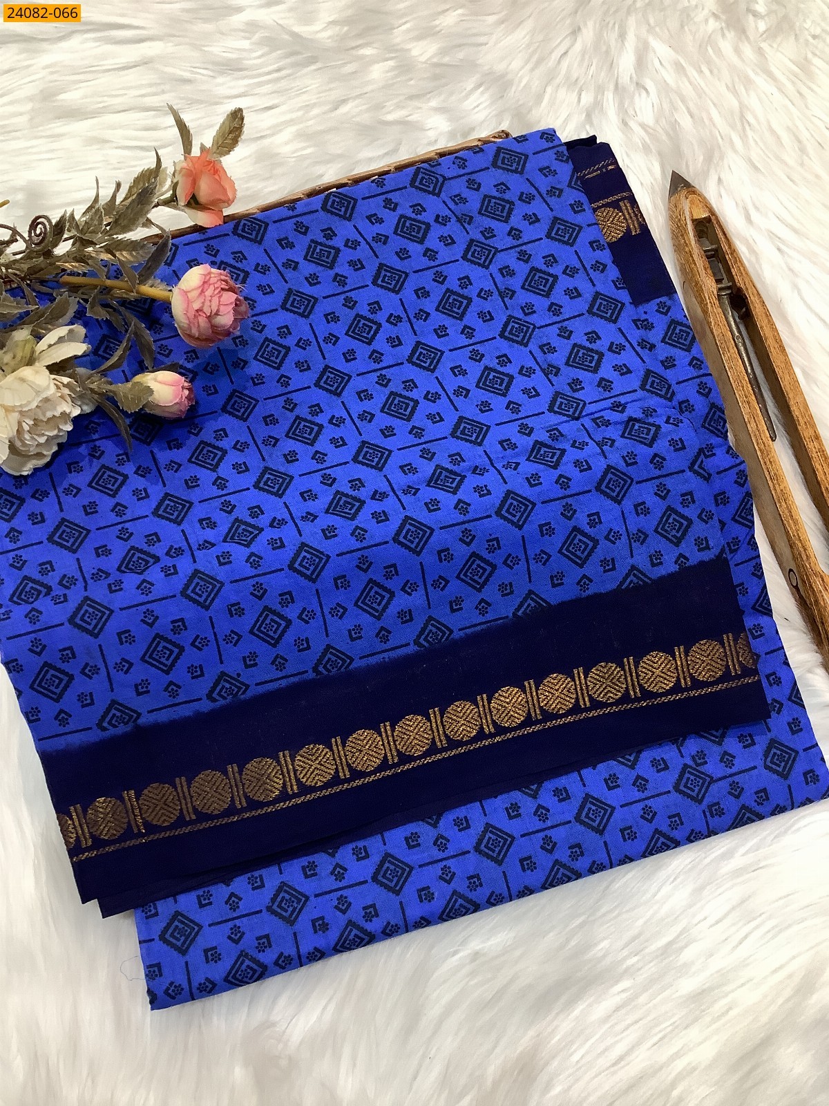 Sungudi Cotton printed saree 