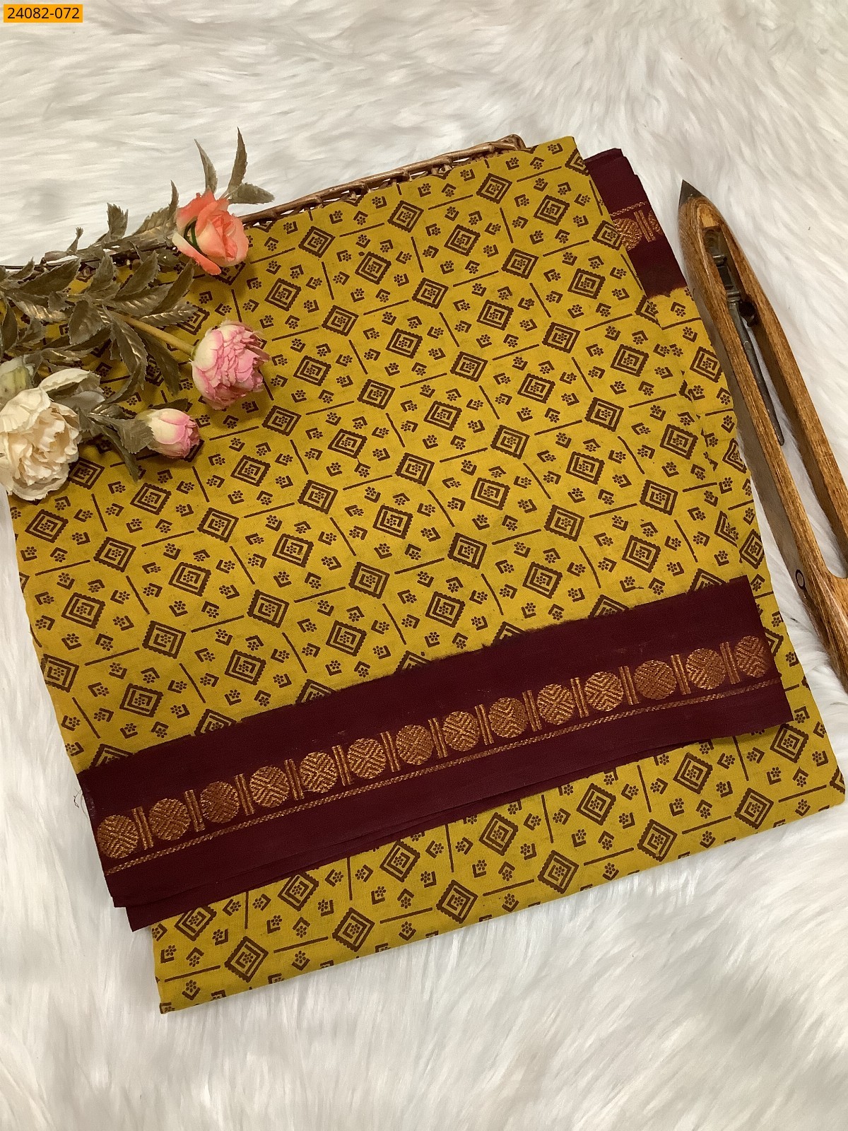 Sungudi Cotton printed saree 