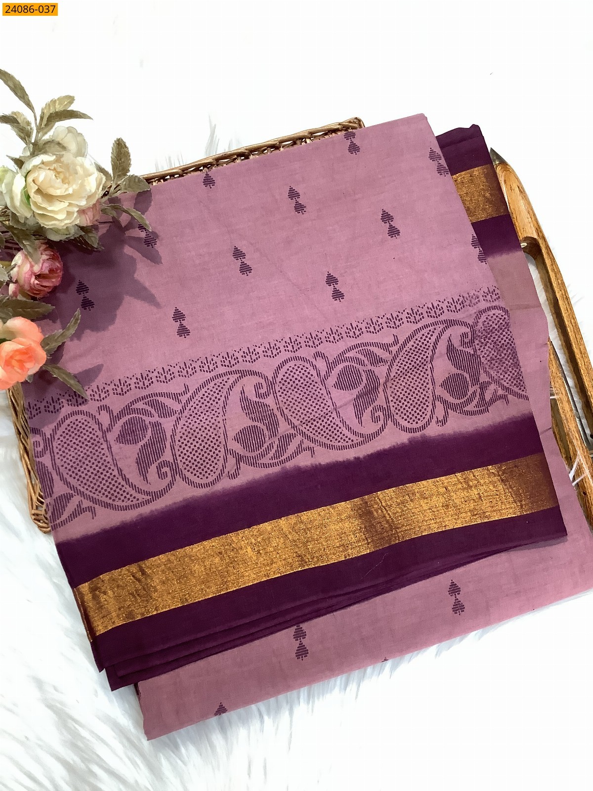 Cotton printed sarees