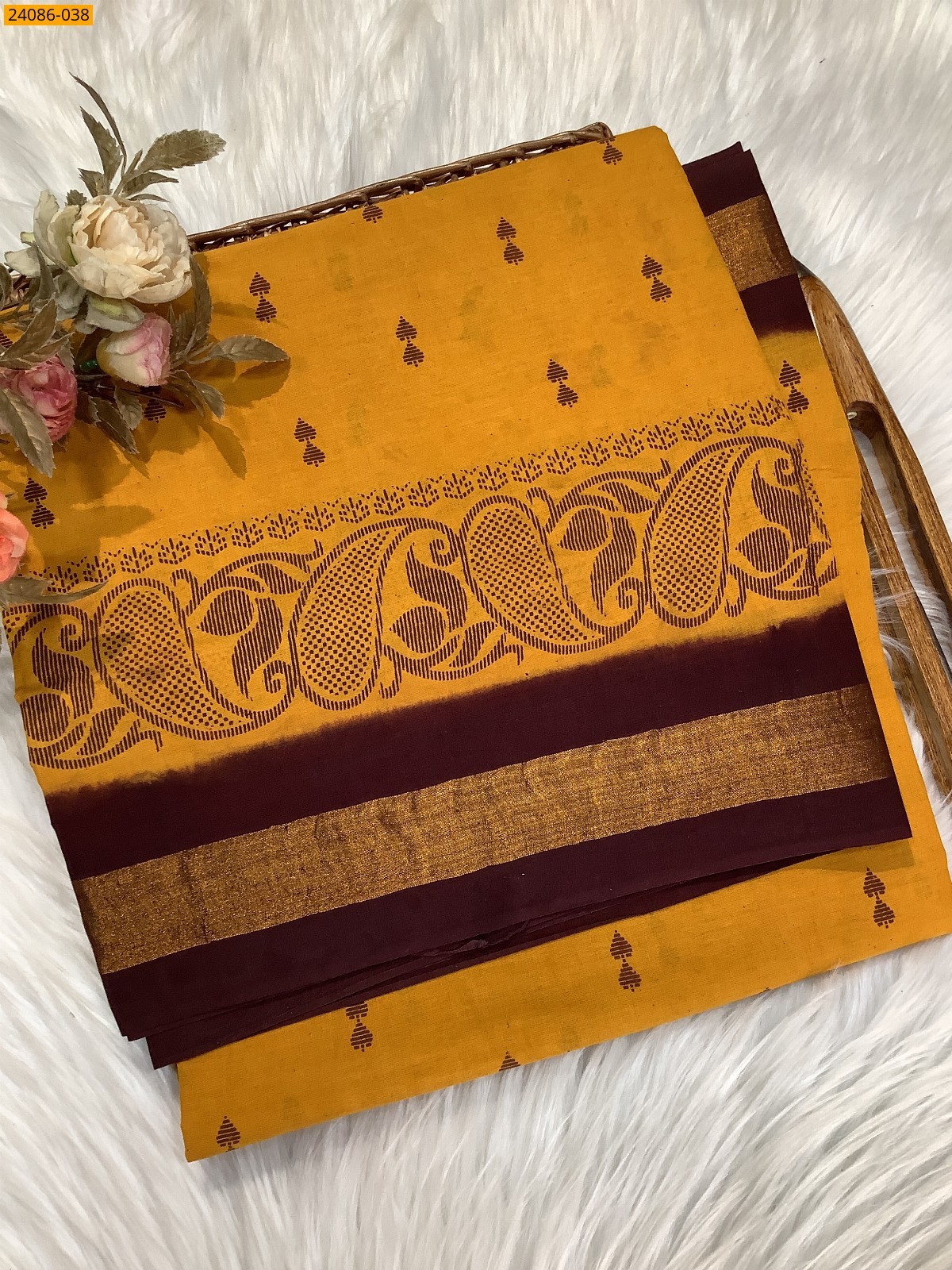 Cotton printed sarees