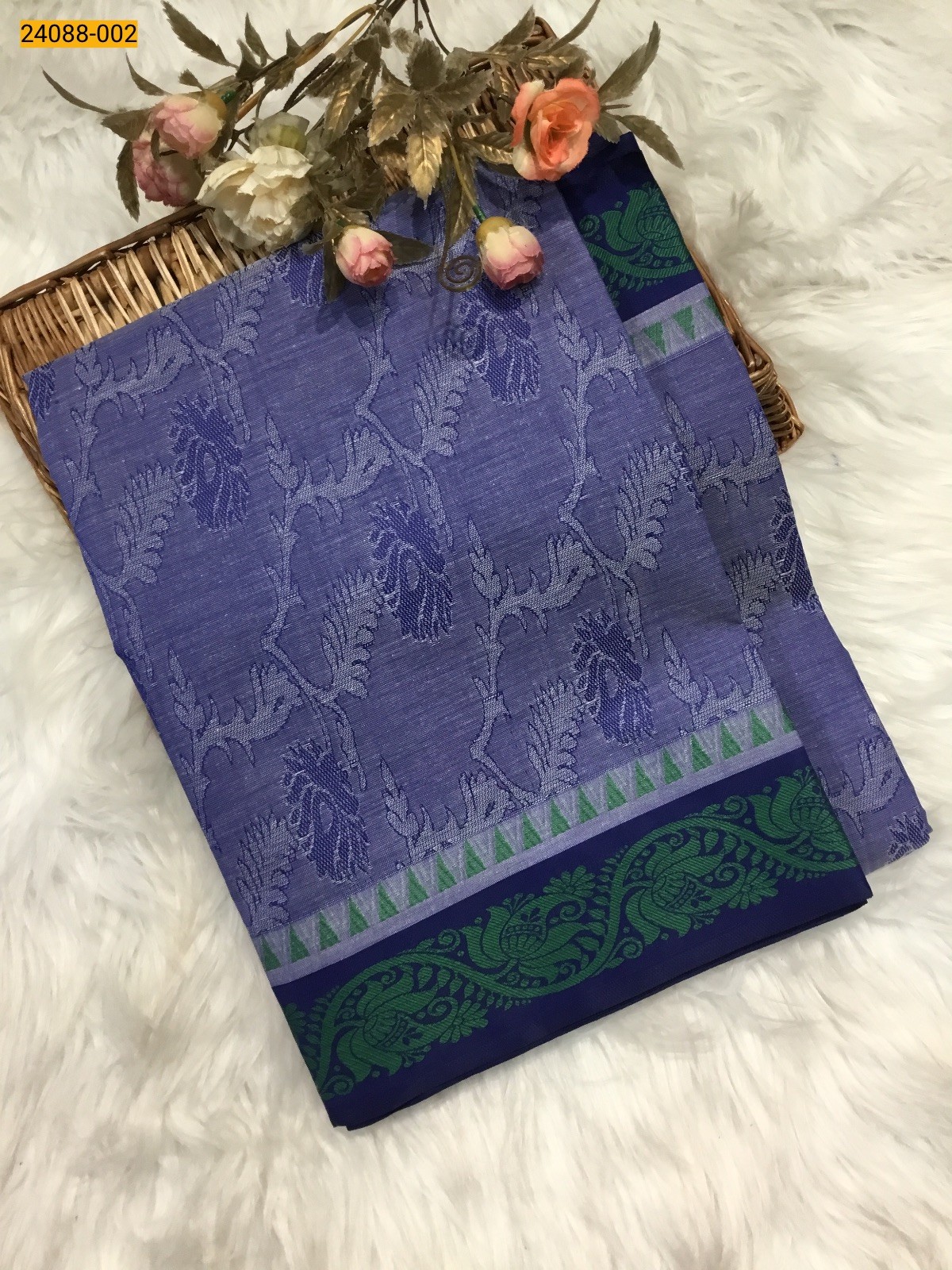 Blue South Blended Emboss Cotton
