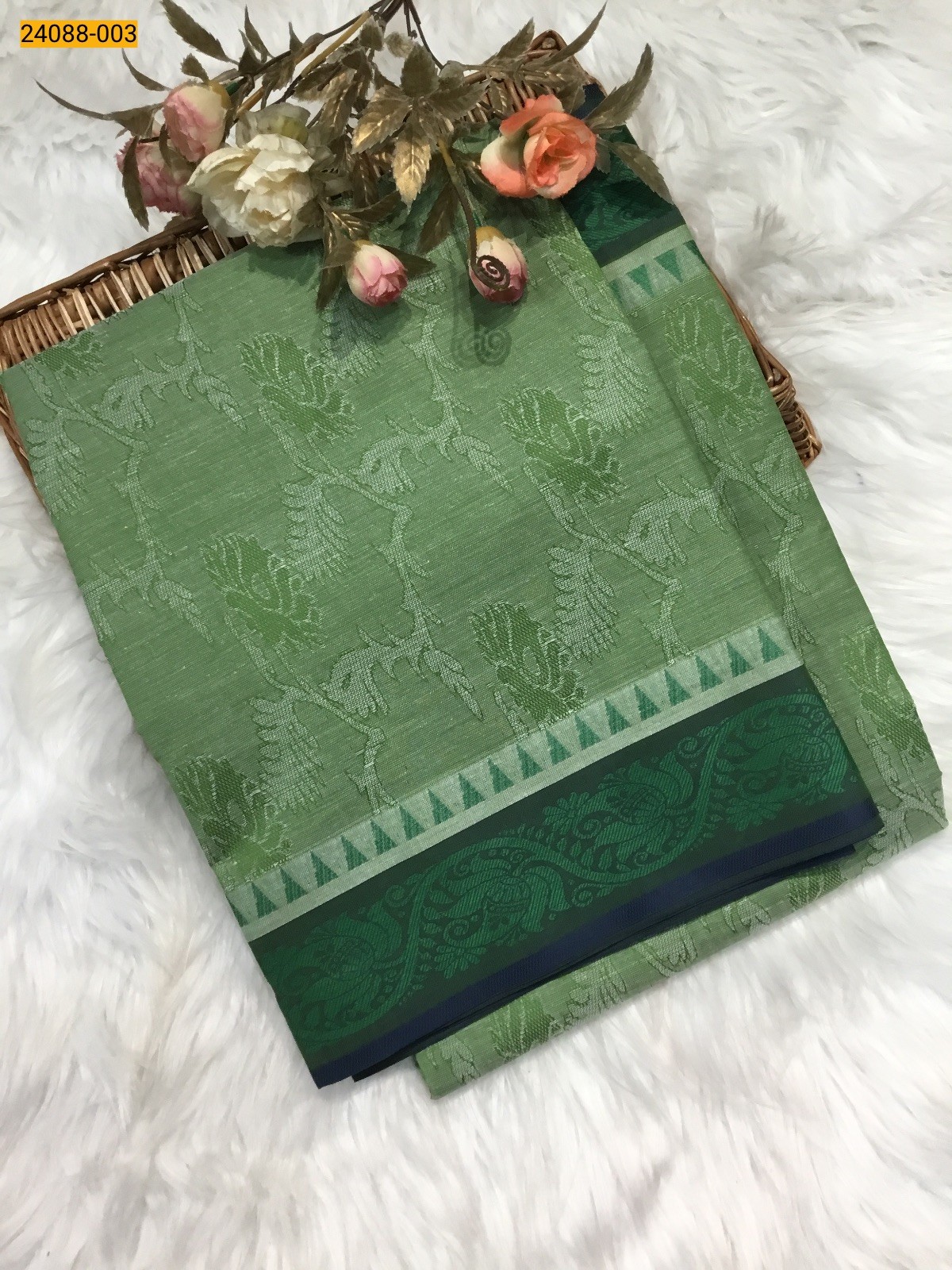 Green South Blended Emboss Cotton