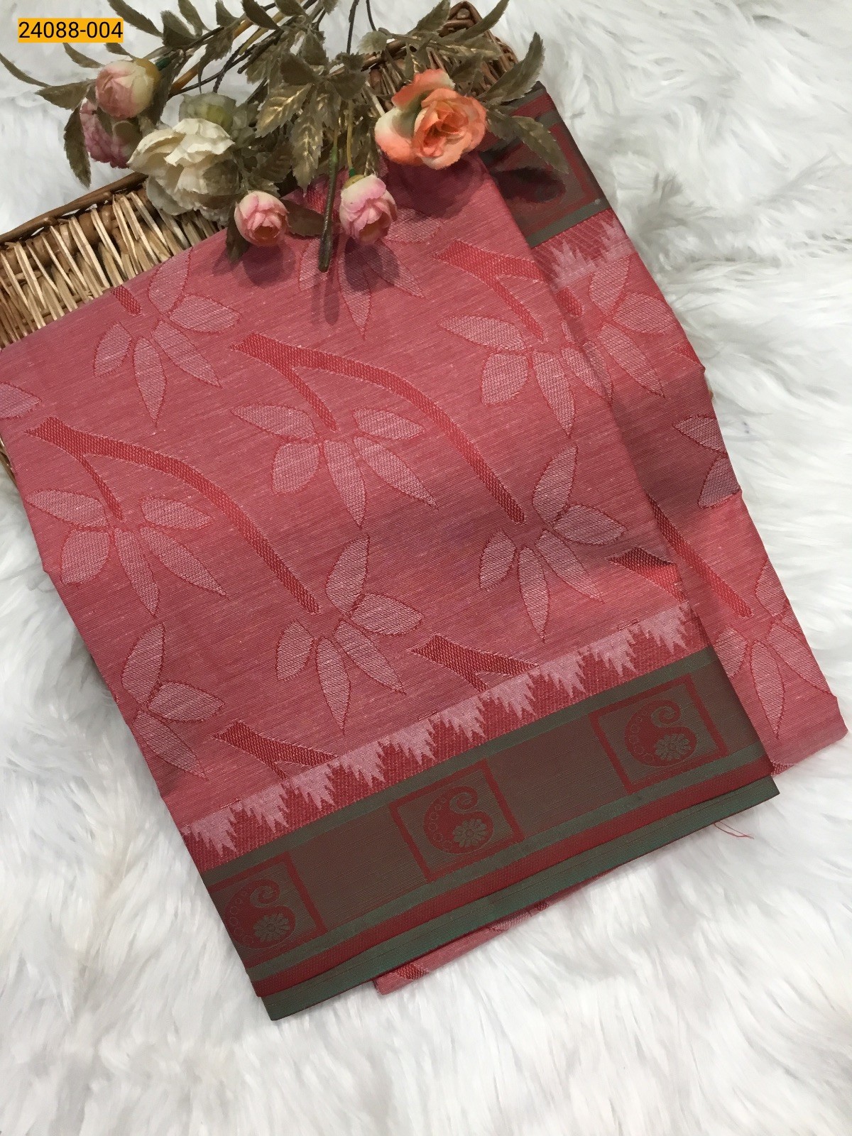 Red South Blended Emboss Cotton