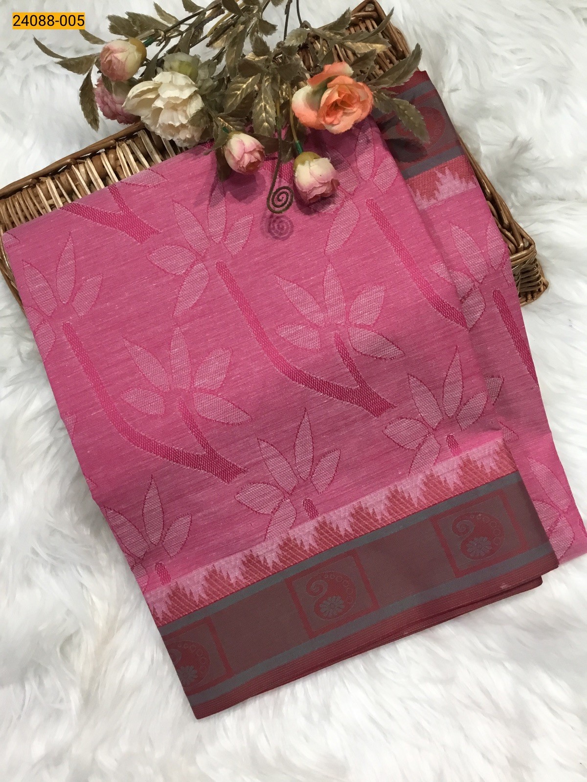 Pink South Blended Emboss Cotton