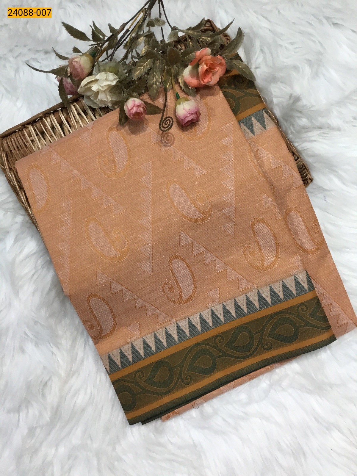 Orange South Blended Emboss Cotton
