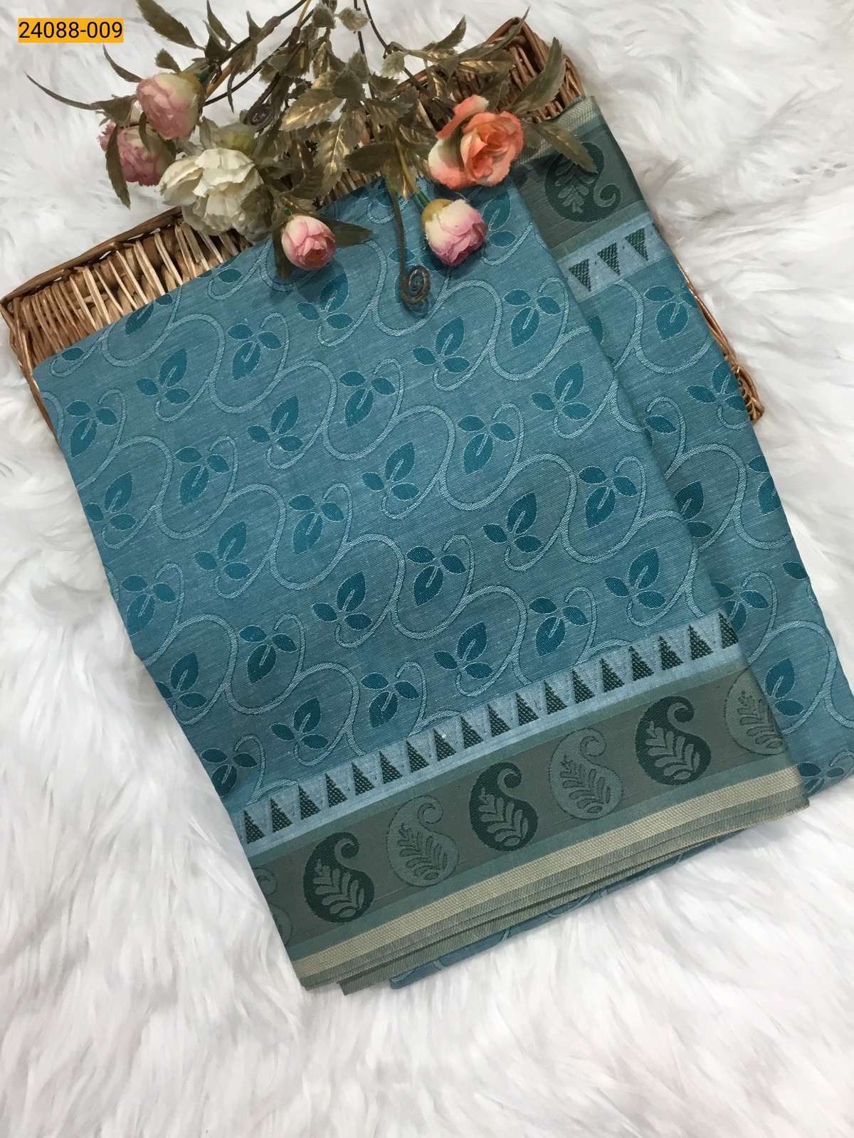 Blue South Blended Emboss Cotton