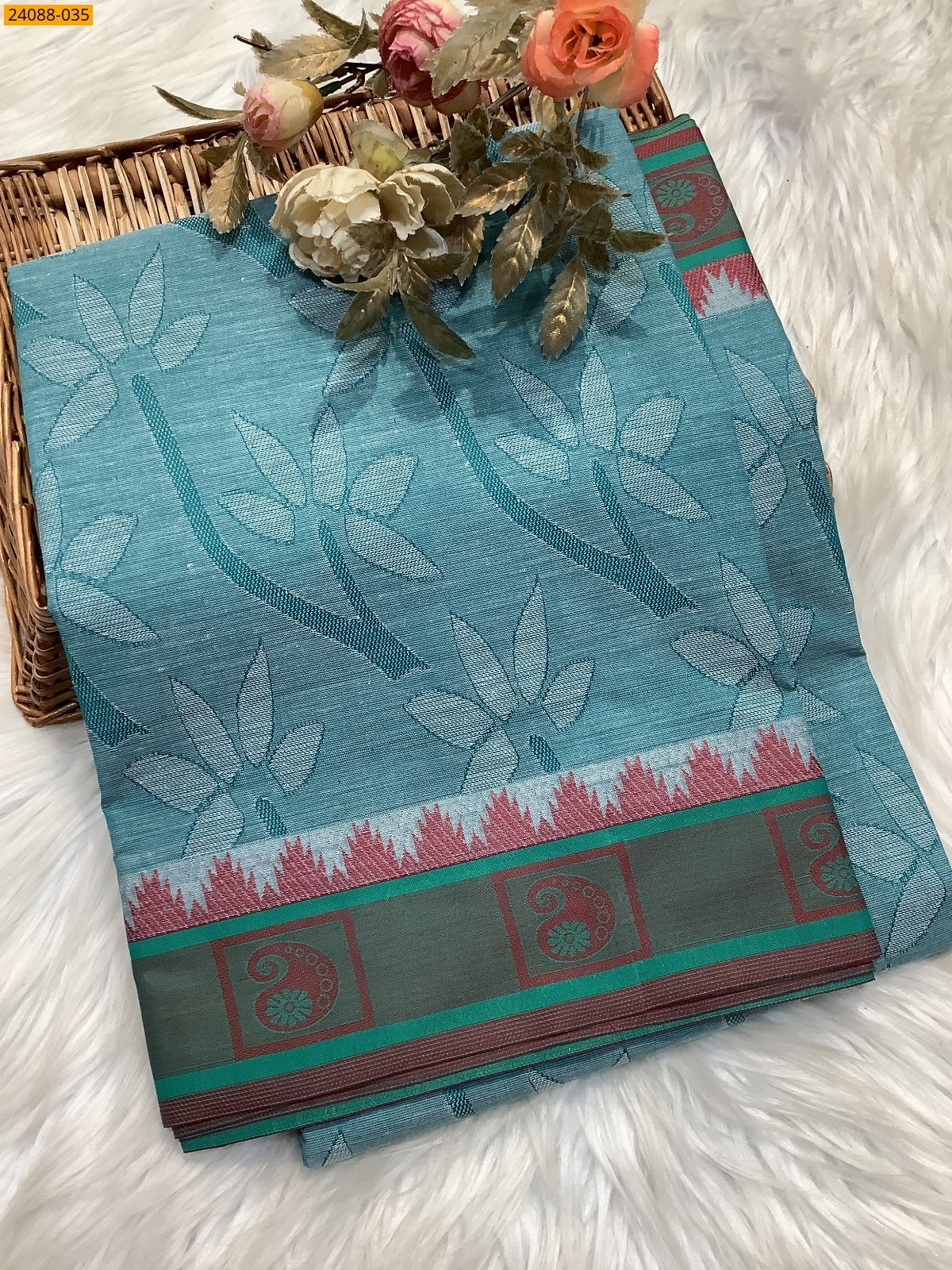 Blue South Blended Emboss Cotton