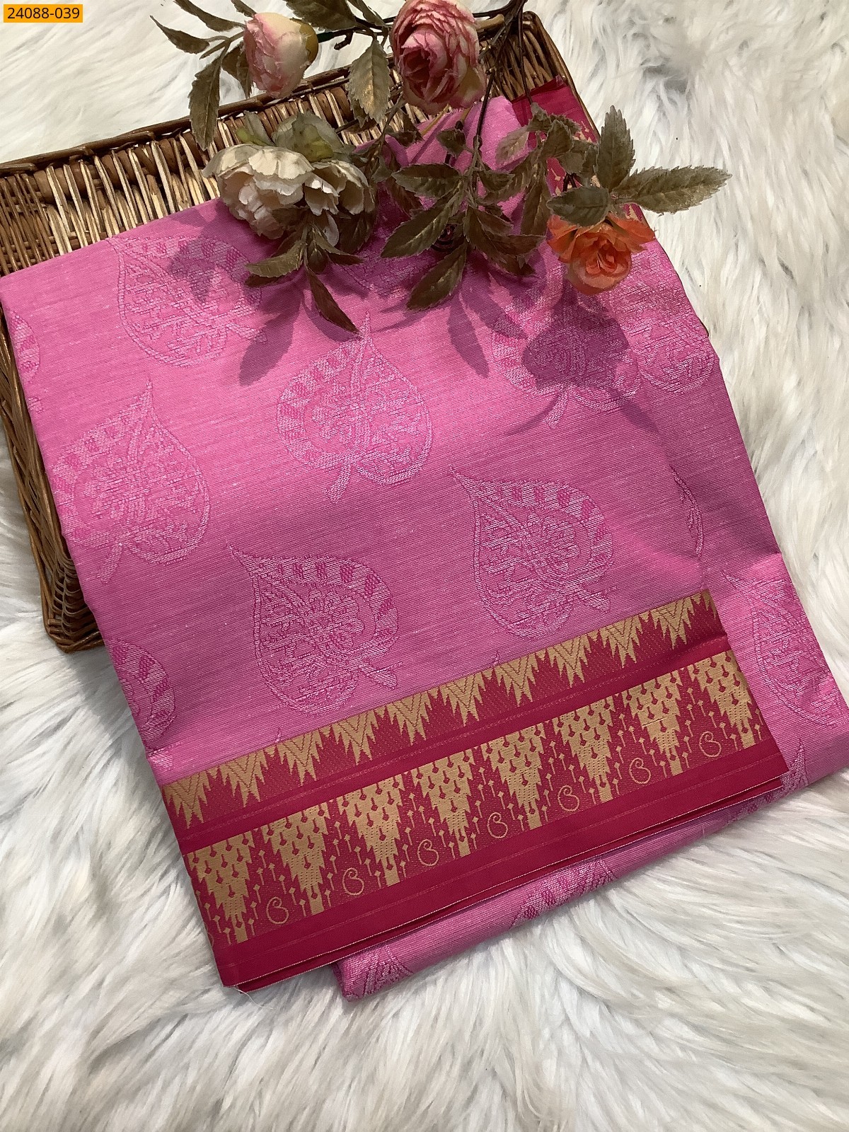 Pink South Blended Emboss Cotton
