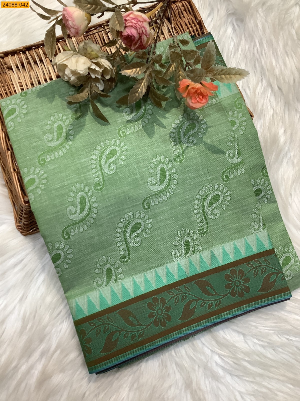 Green South Blended Emboss Cotton