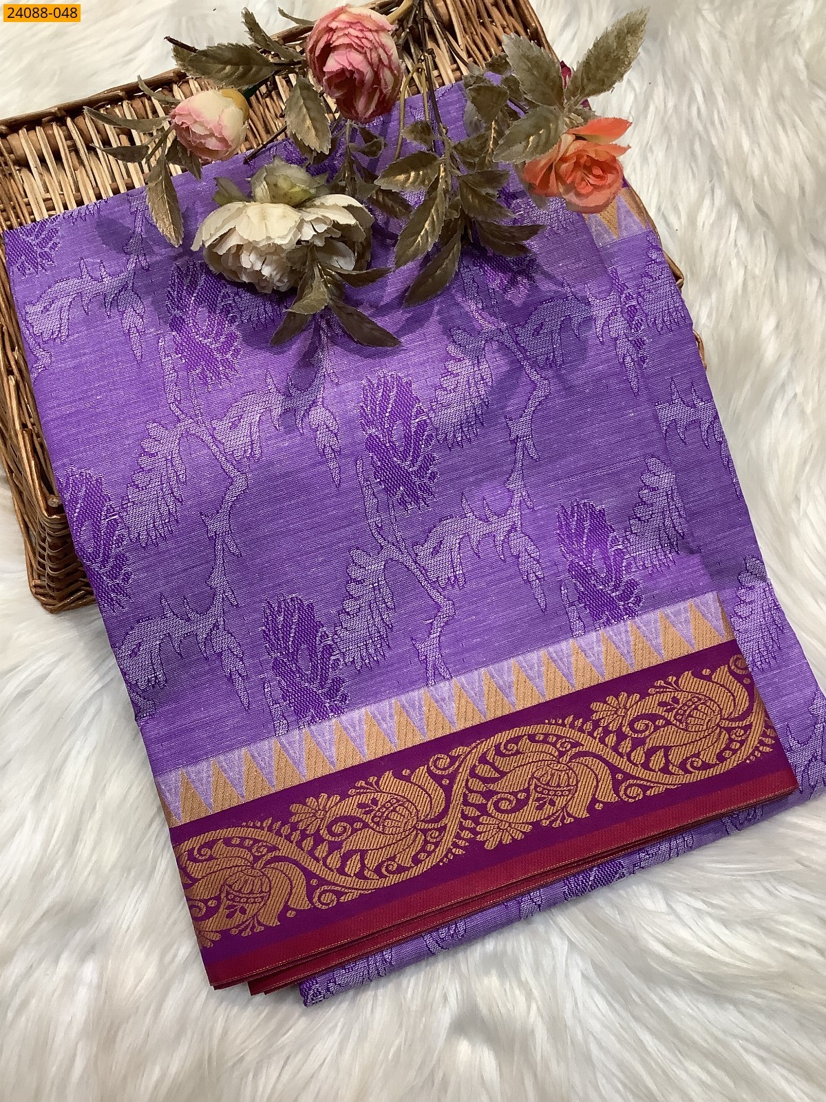 Purple South Blended Emboss Cotton