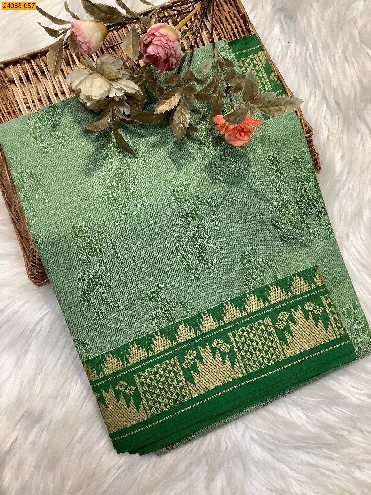 Green South Blended Emboss Cotton