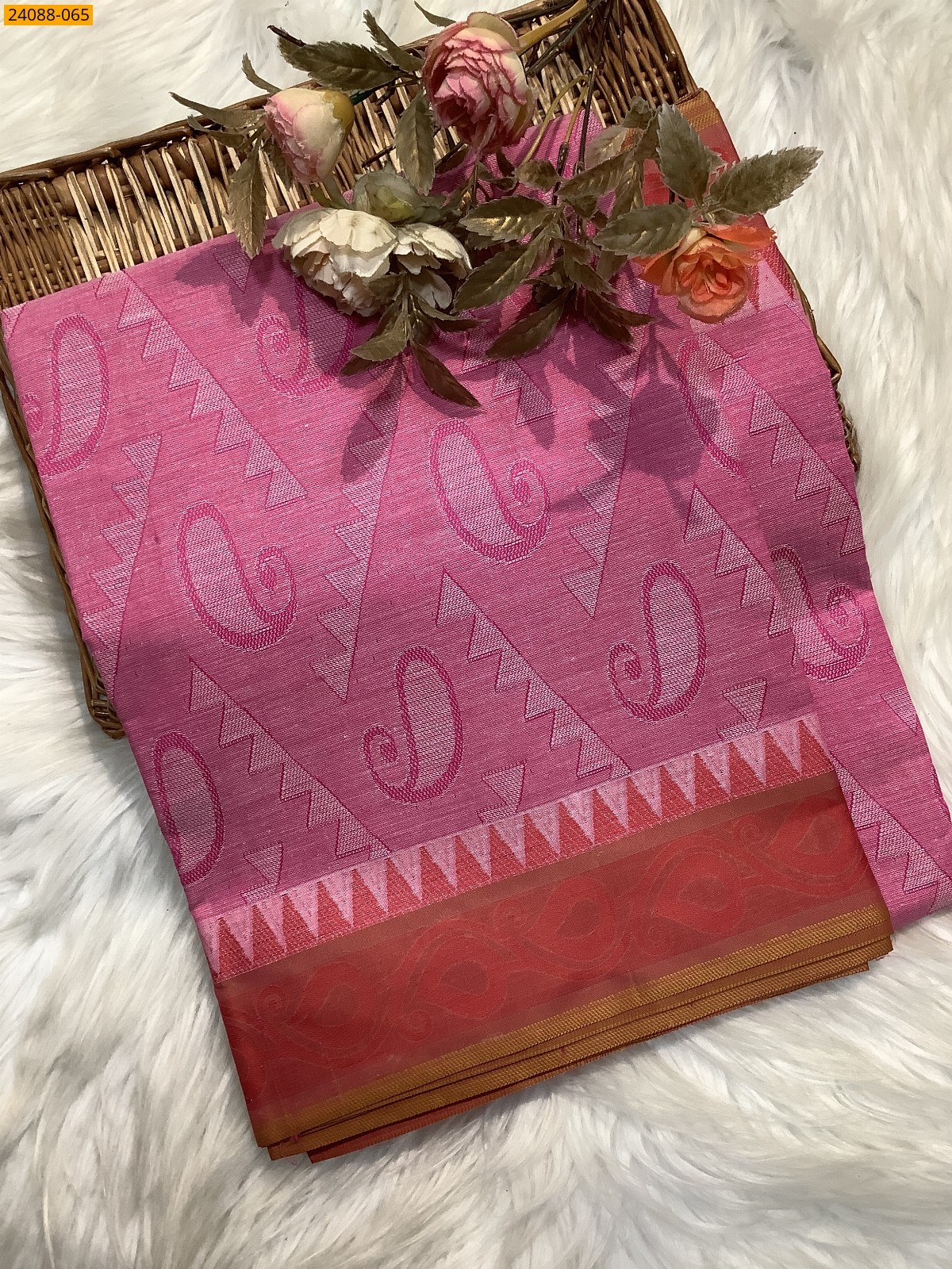 Pink South Blended Emboss Cotton