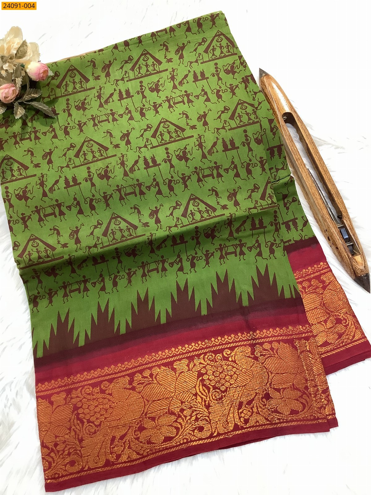 Sungudi cotton printed sarees