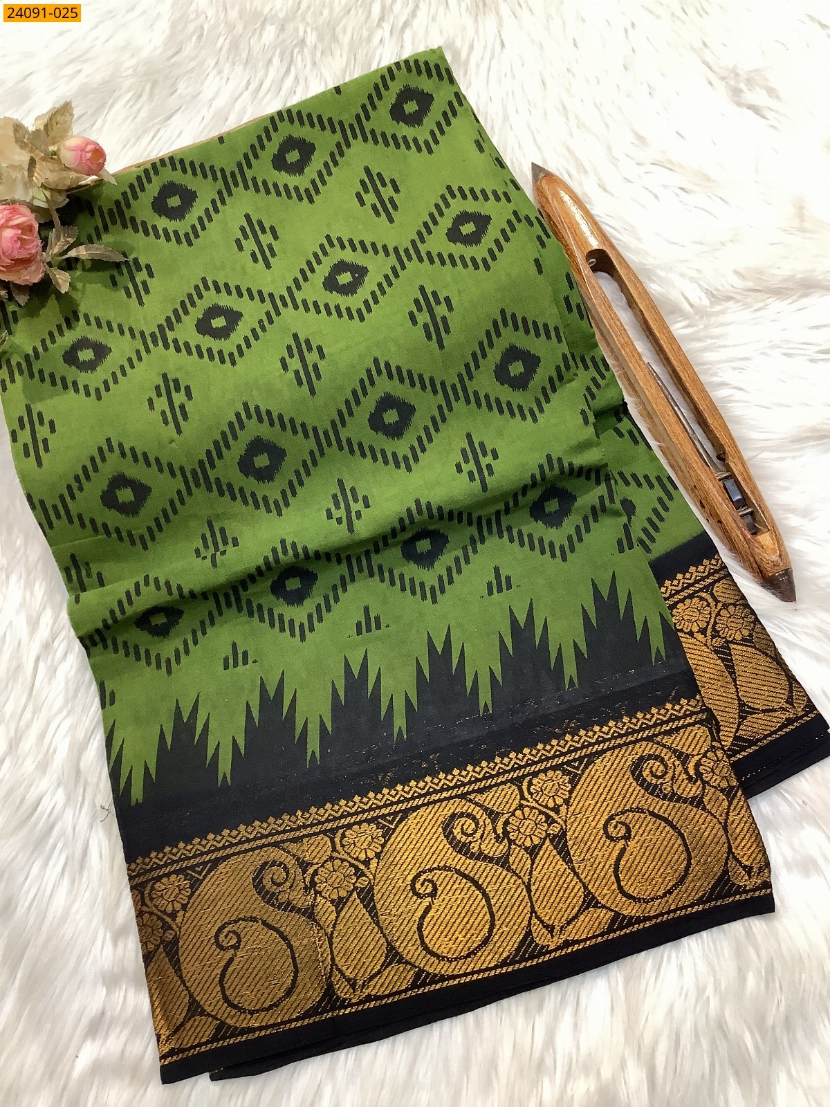 Sungudi cotton printed sarees