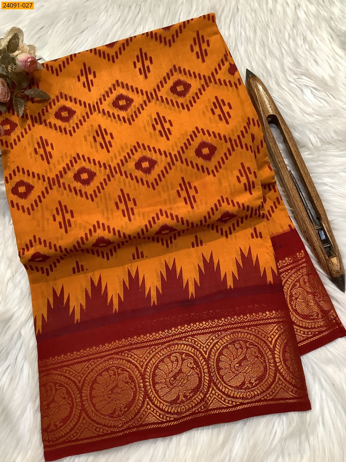 Sungudi cotton printed sarees