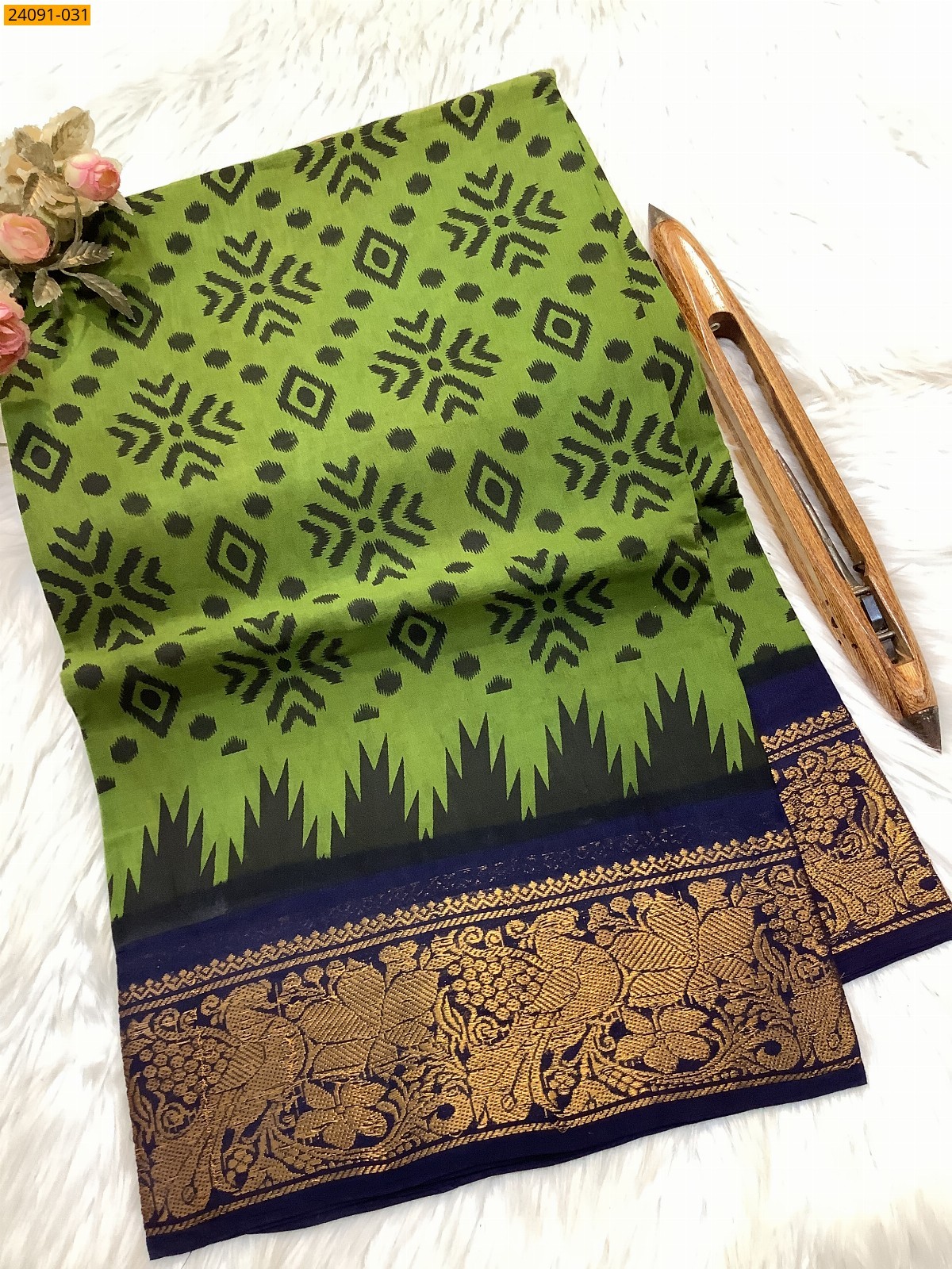 Sungudi cotton printed sarees