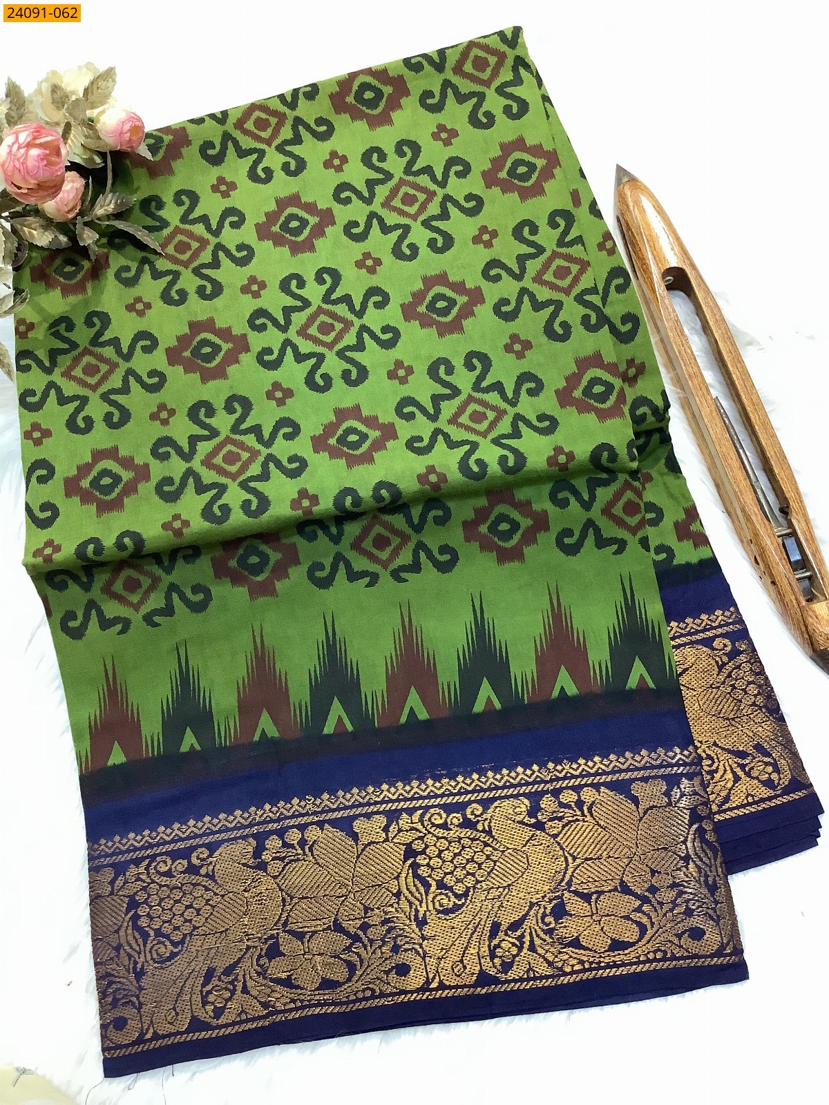 Sungudi cotton printed sarees