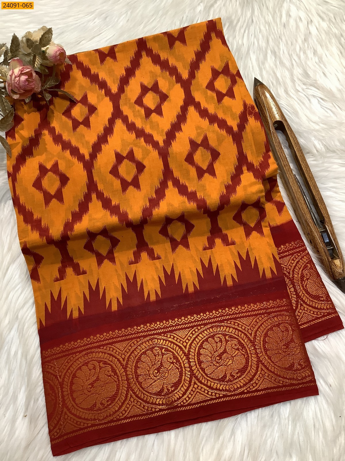 Sungudi cotton printed sarees
