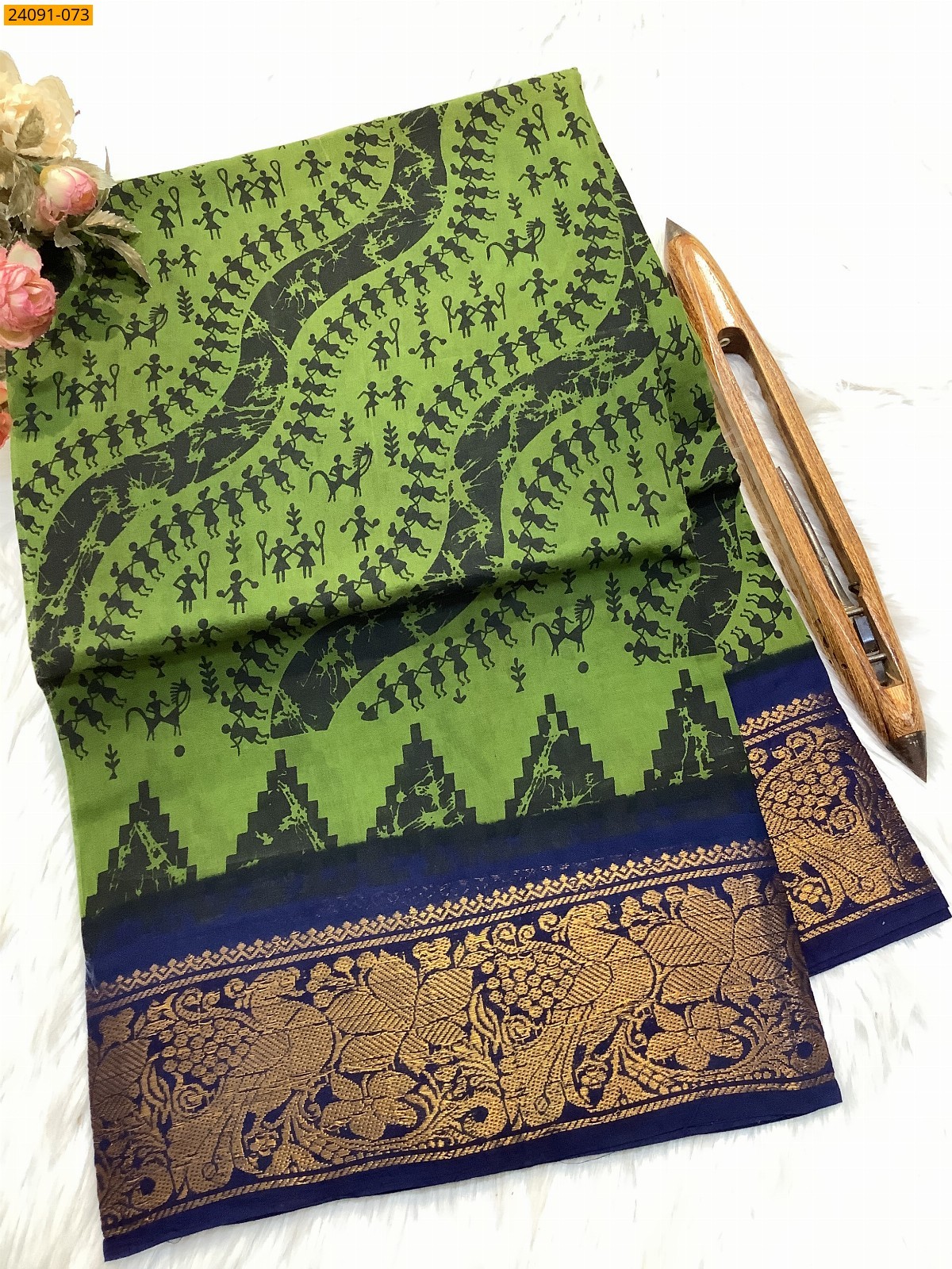 Sungudi cotton printed sarees