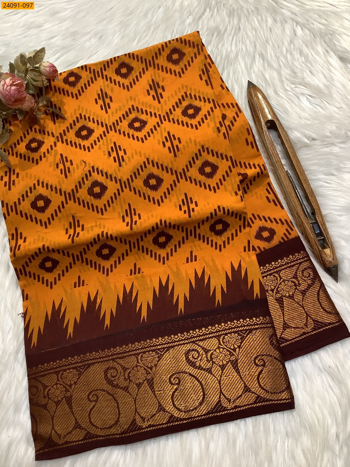 Sungudi cotton printed sarees