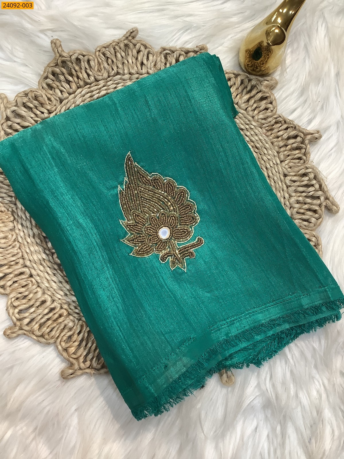 Green Embroidery Blouse material