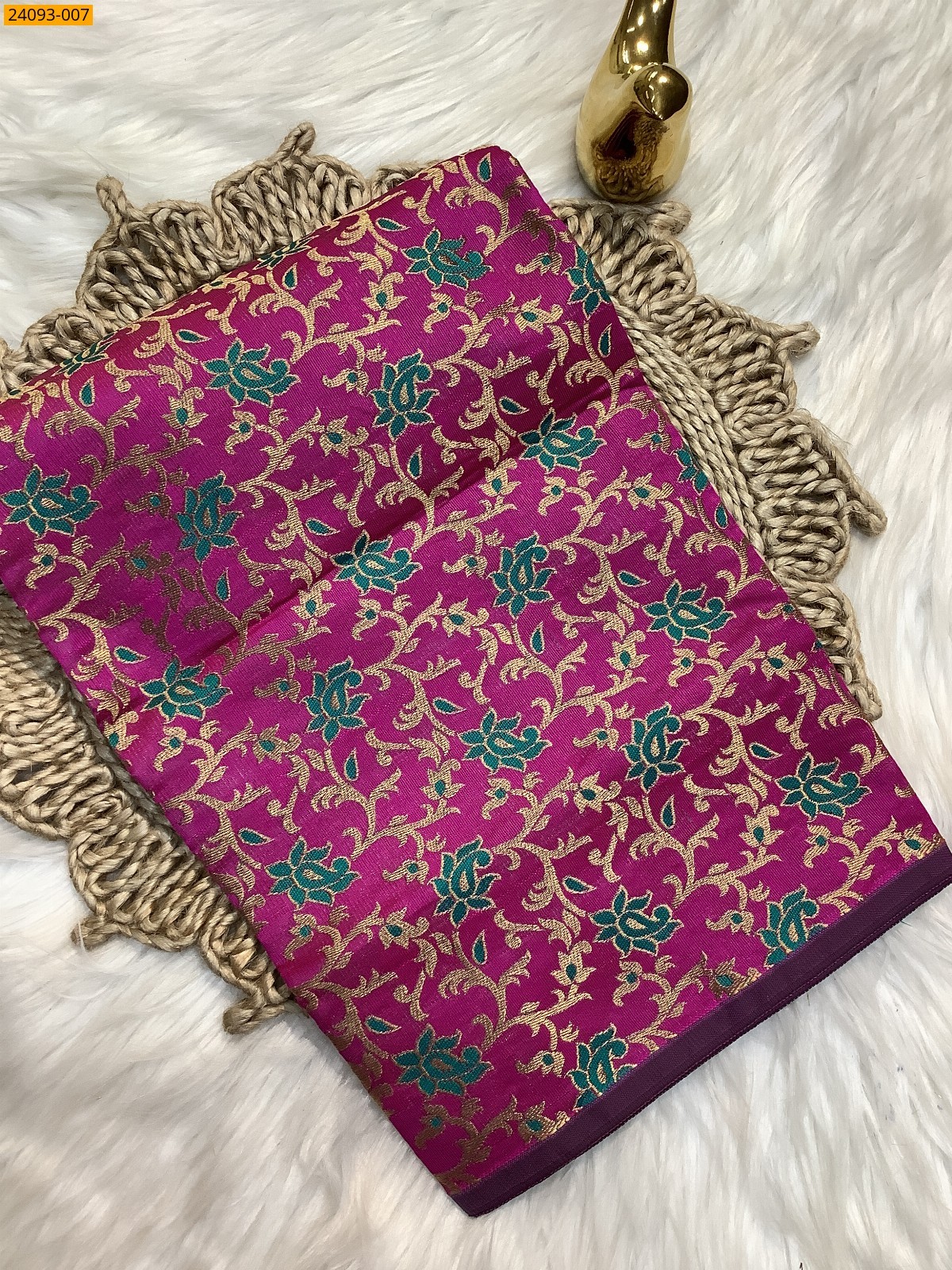 Rose Printed and brocade blouse material