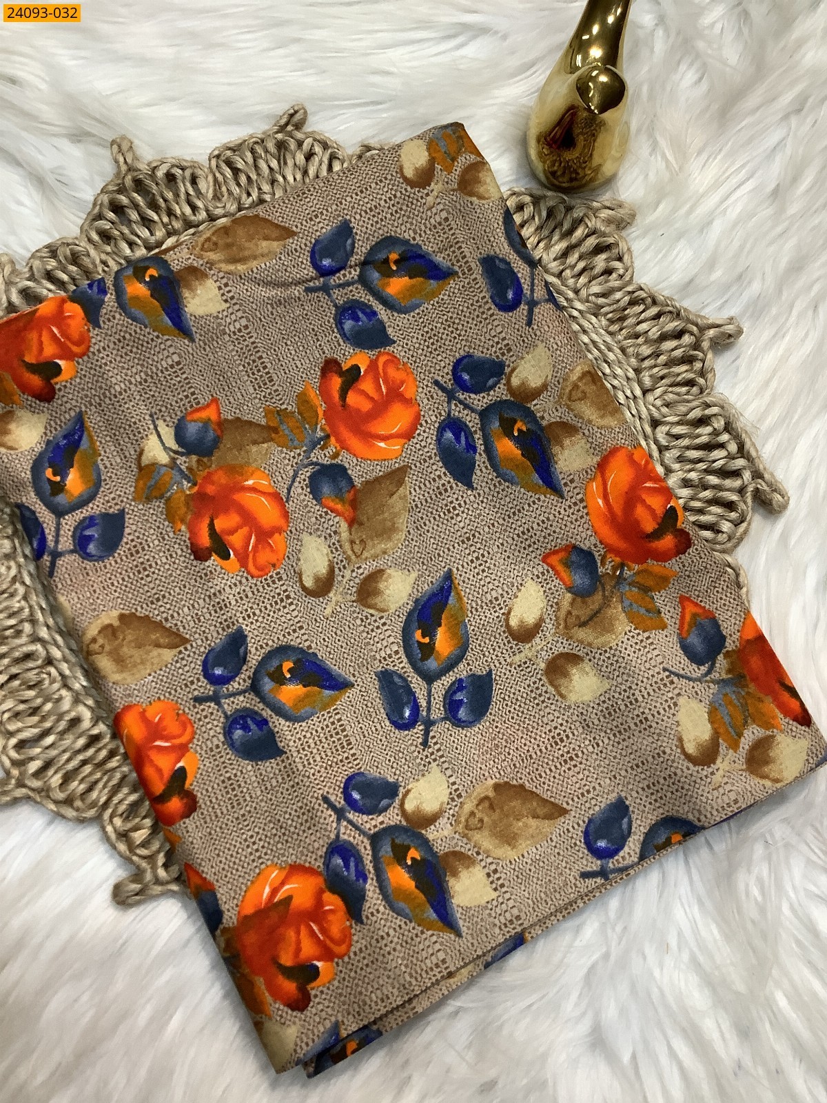 Multi Color Printed and brocade blouse material