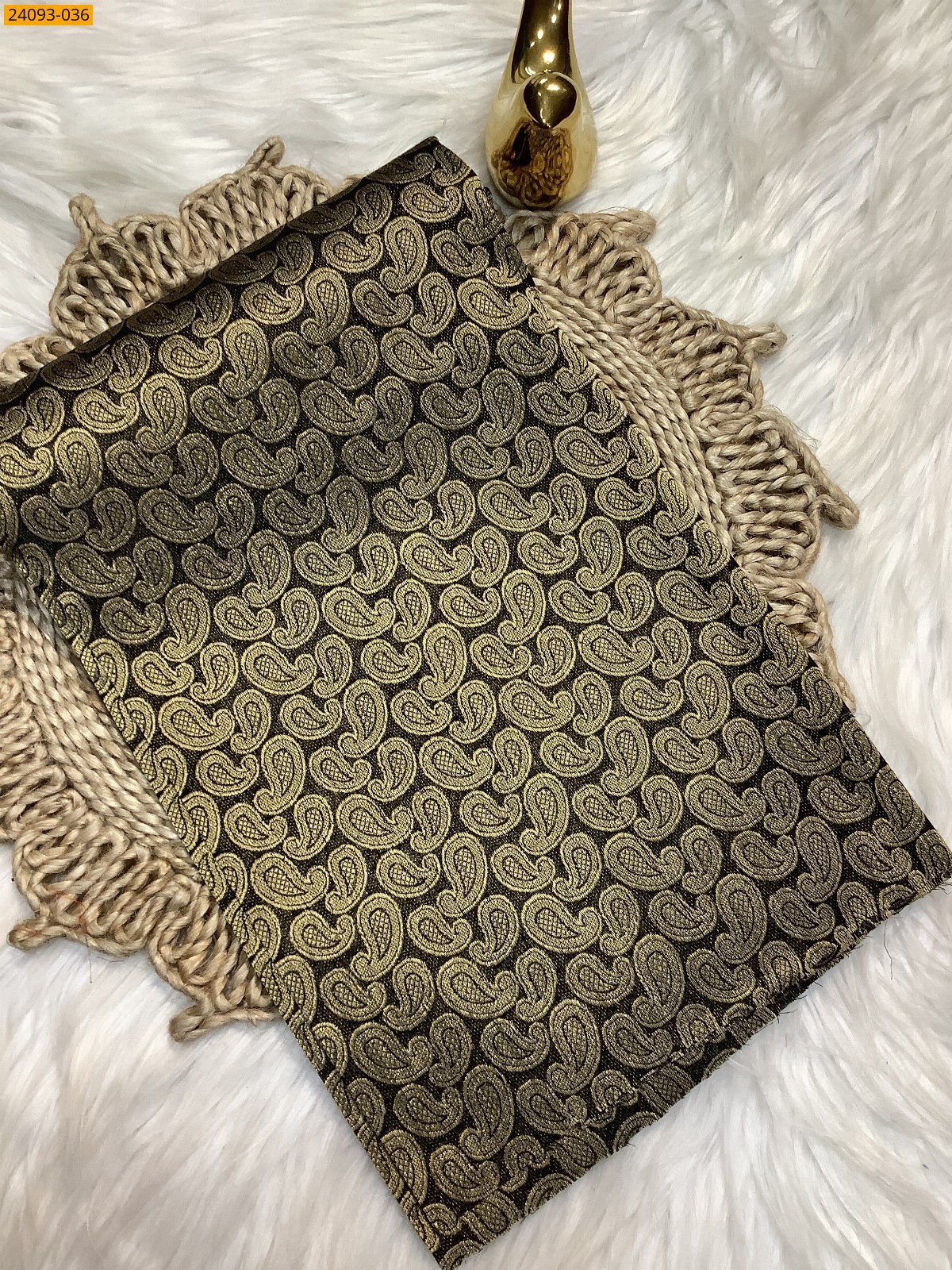 Black Printed and brocade blouse material