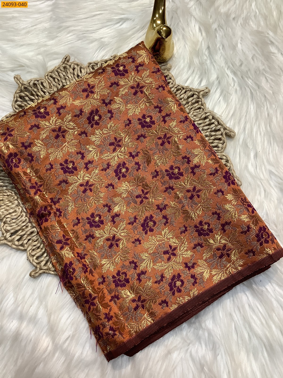 Multi Color Printed and brocade blouse material