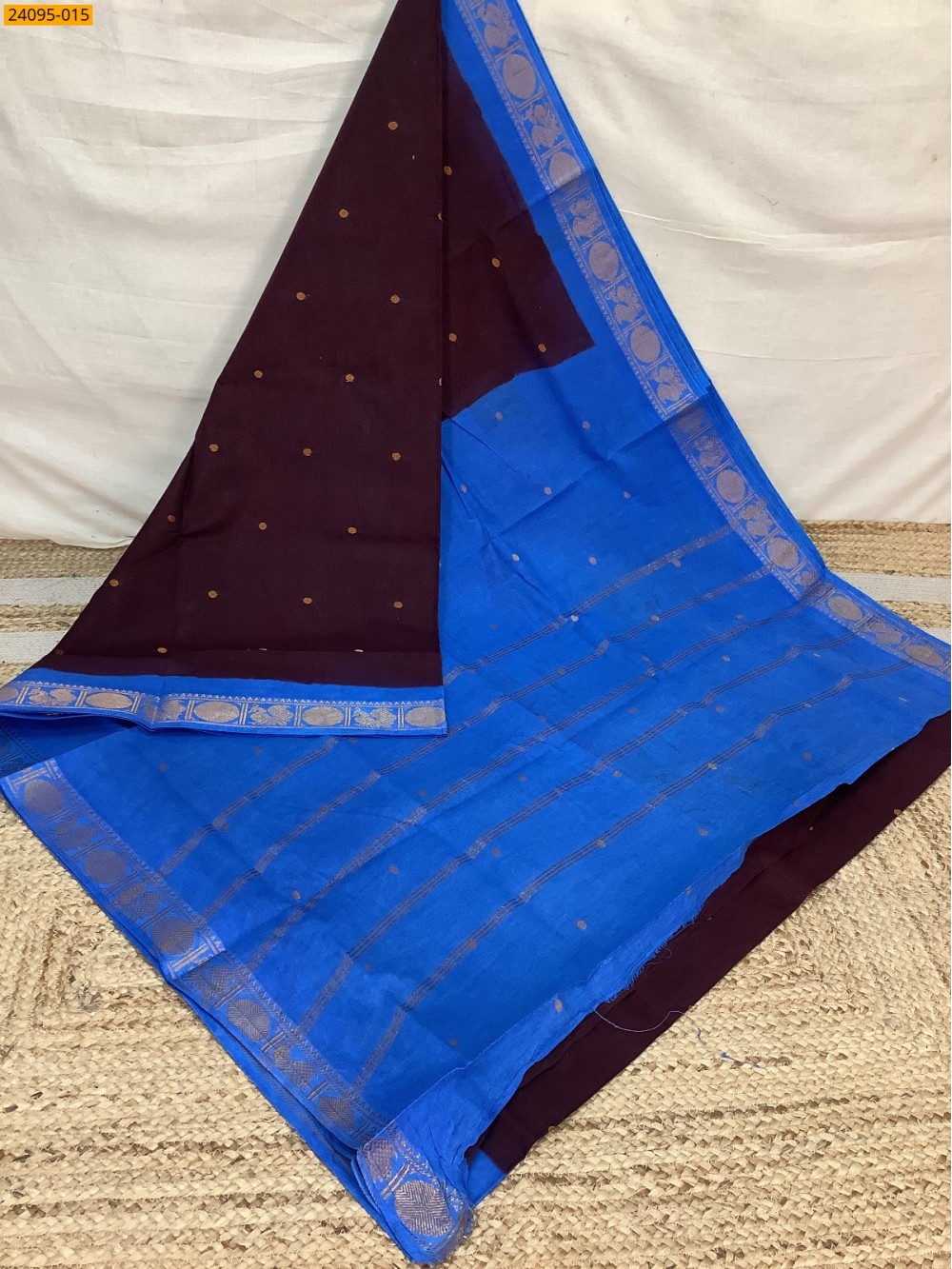 Brown Sungudi Cotton Putta Saree Brown Sungudi Cotton Putta Saree