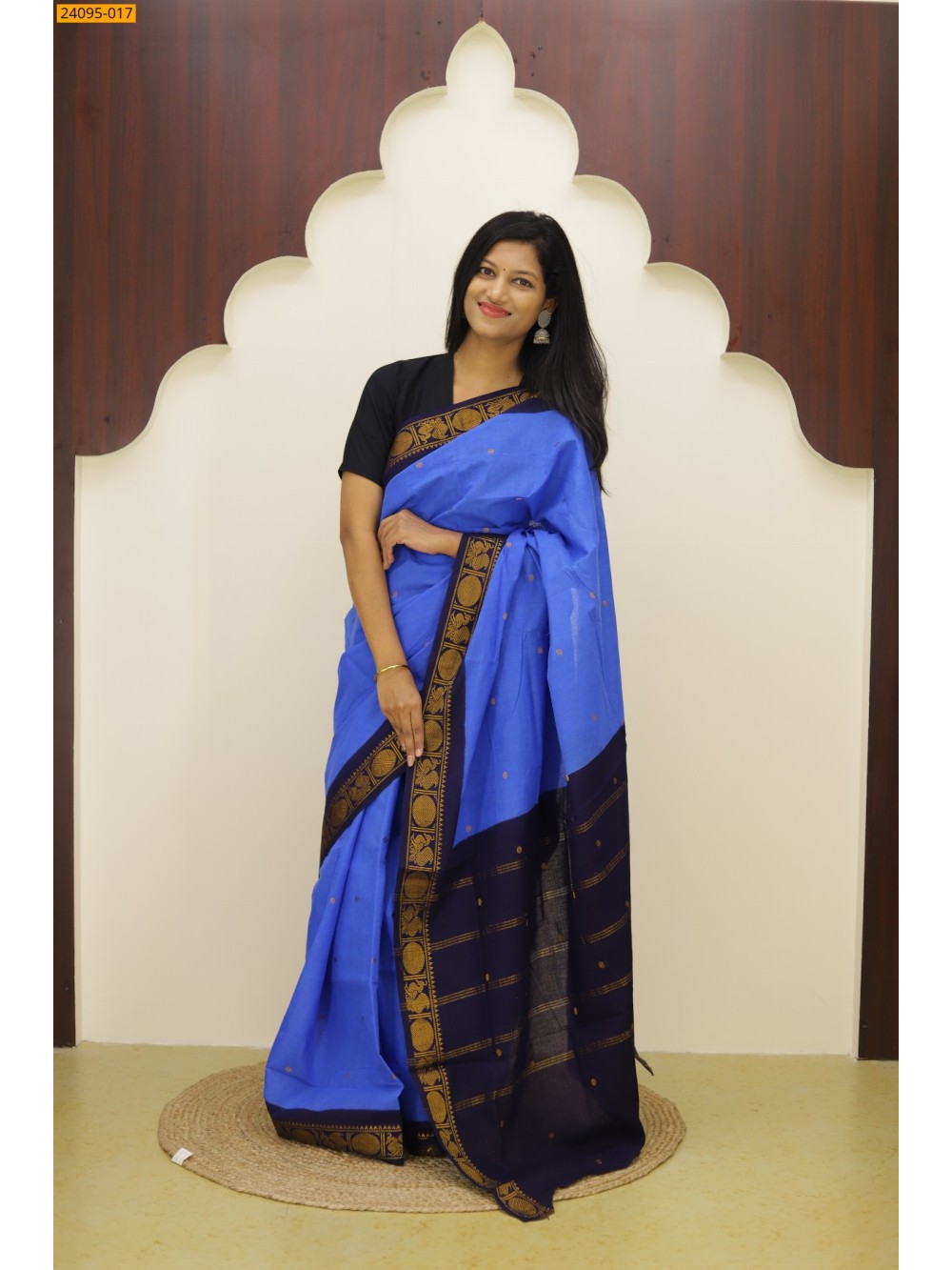 Royal Blue Sungudi Cotton Putta Saree Royal Blue Sungudi Cotton Putta Saree