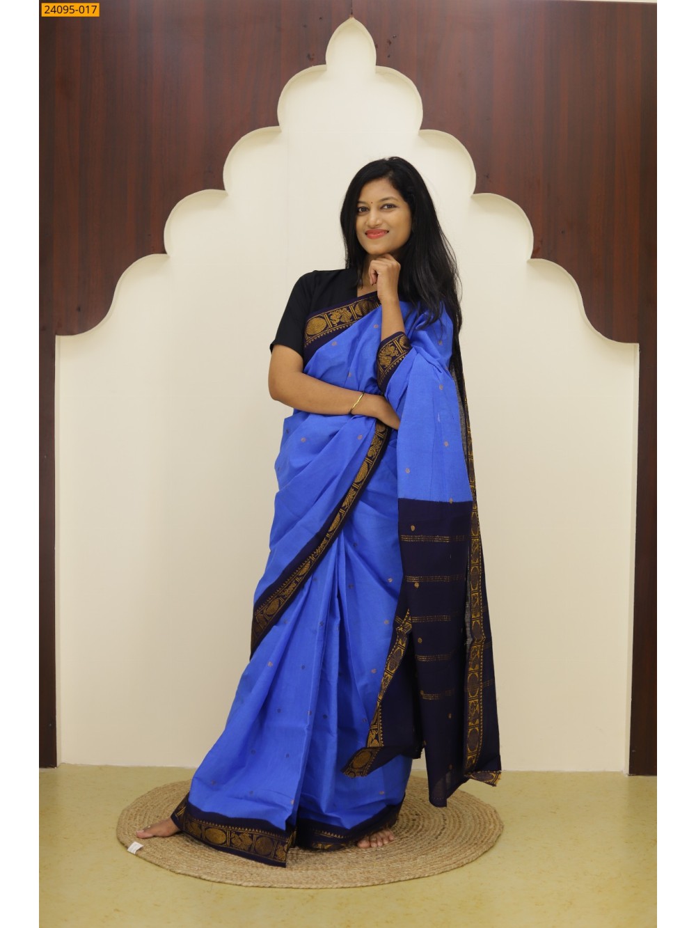 Royal Blue Sungudi Cotton Putta Saree Royal Blue Sungudi Cotton Putta Saree