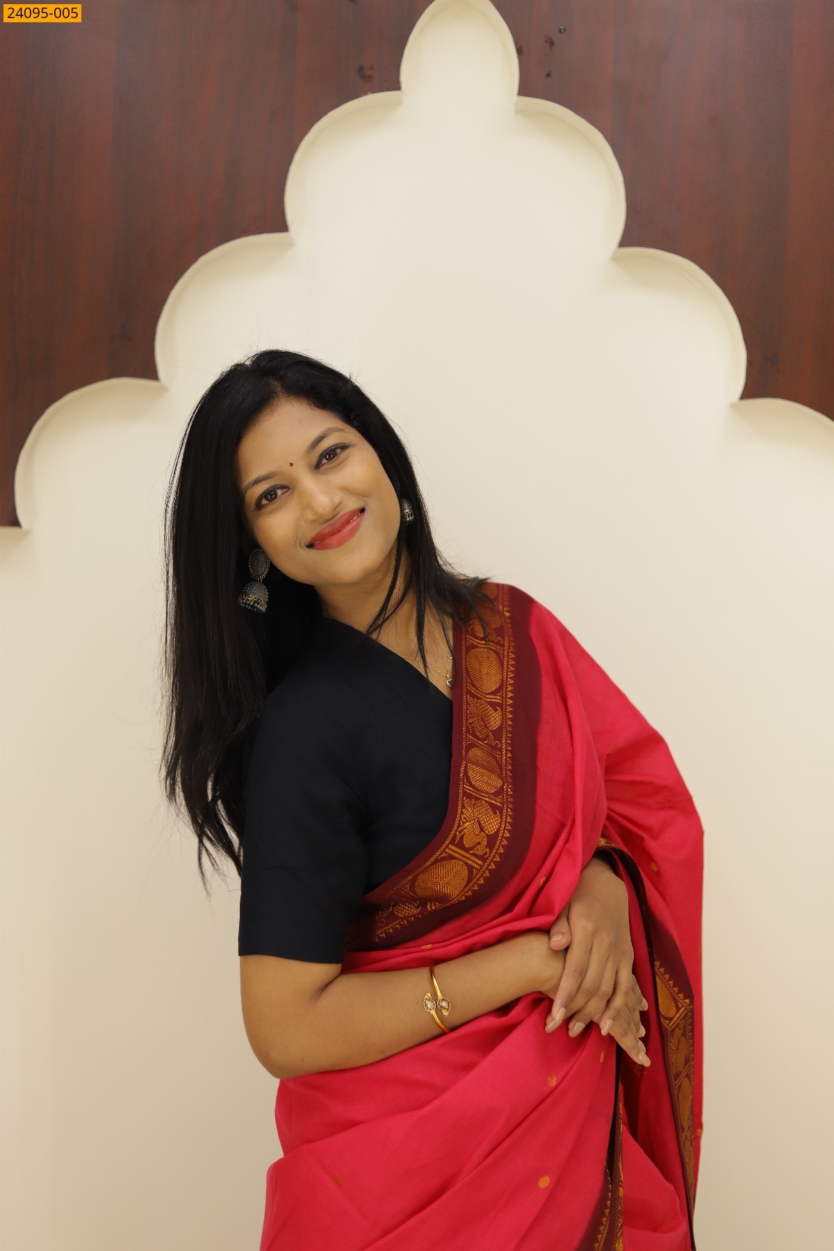 Pink Sungudi Cotton Putta Saree