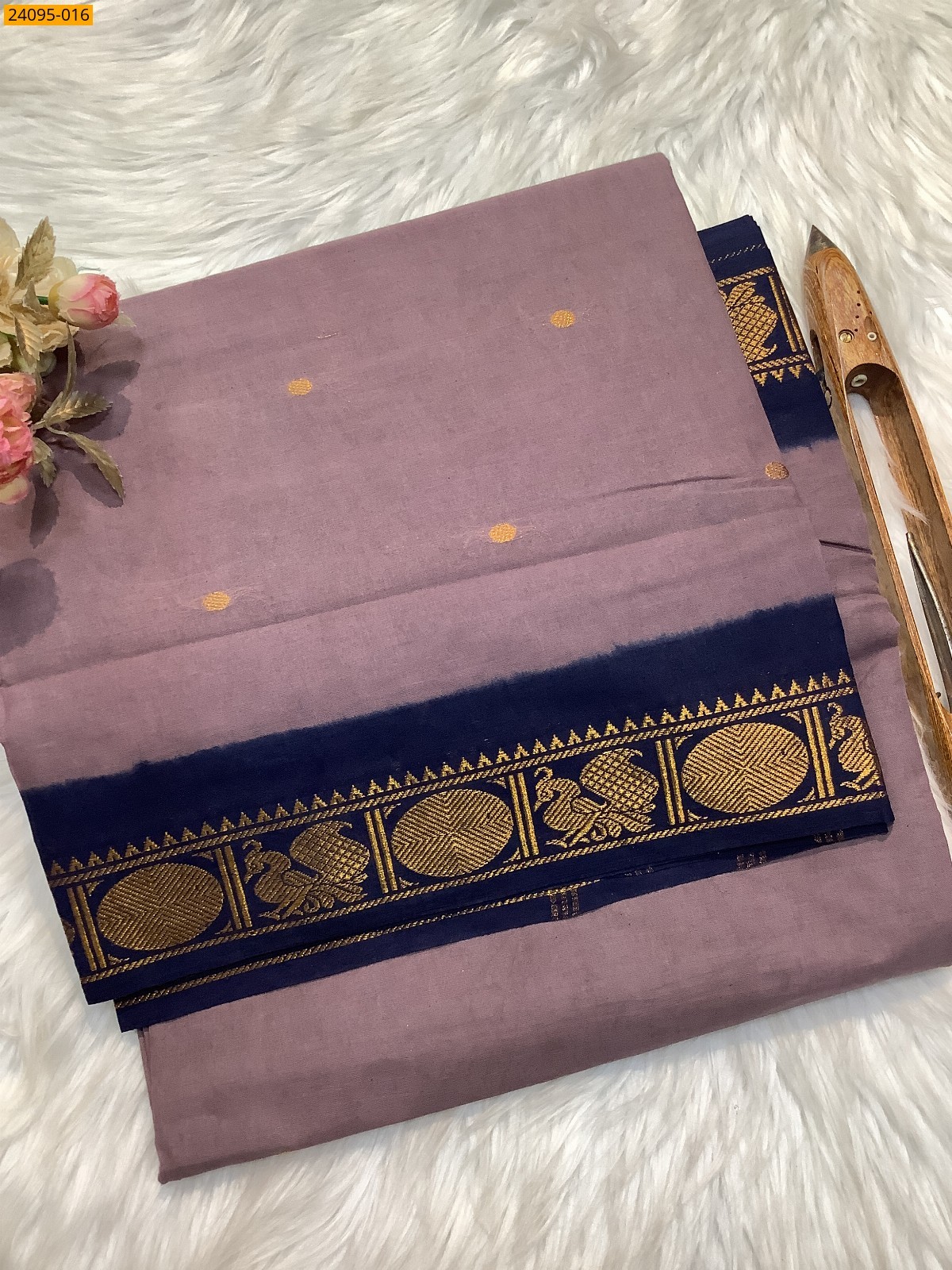 Onion Pink Sungudi Cotton Putta Saree