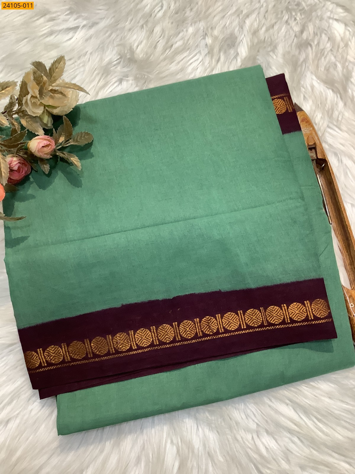 Green Sungudi Cotton Saree