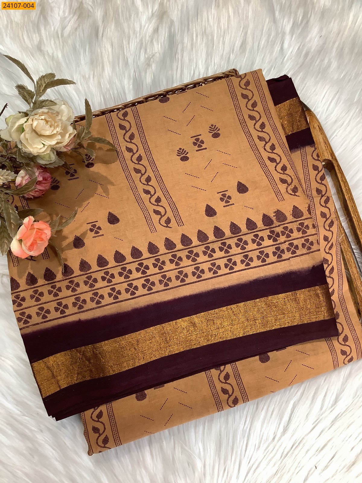 Cotton printed sarees