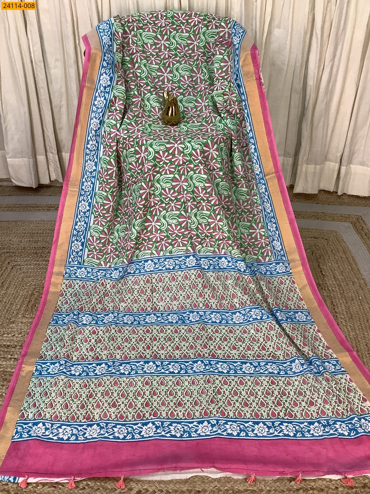 Hand Block Printed Cotton Saree