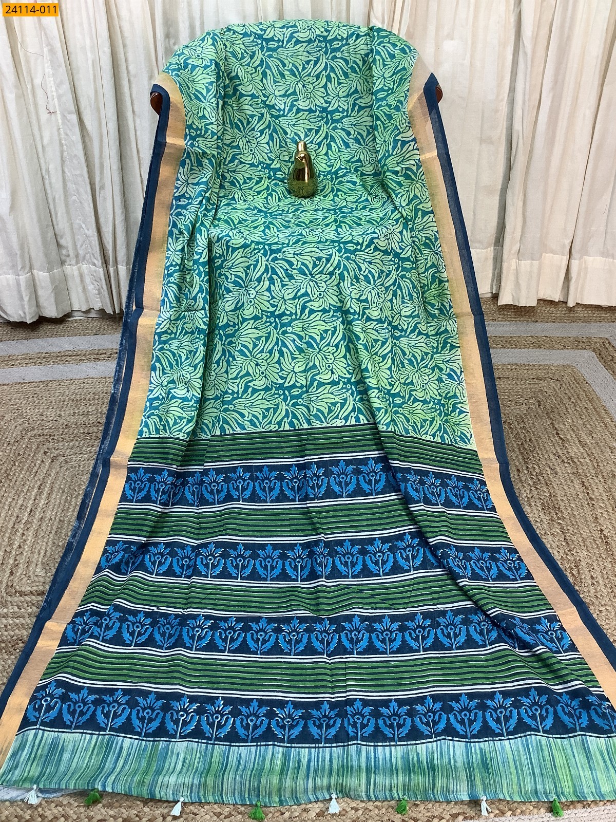 Hand Block Printed Cotton Saree