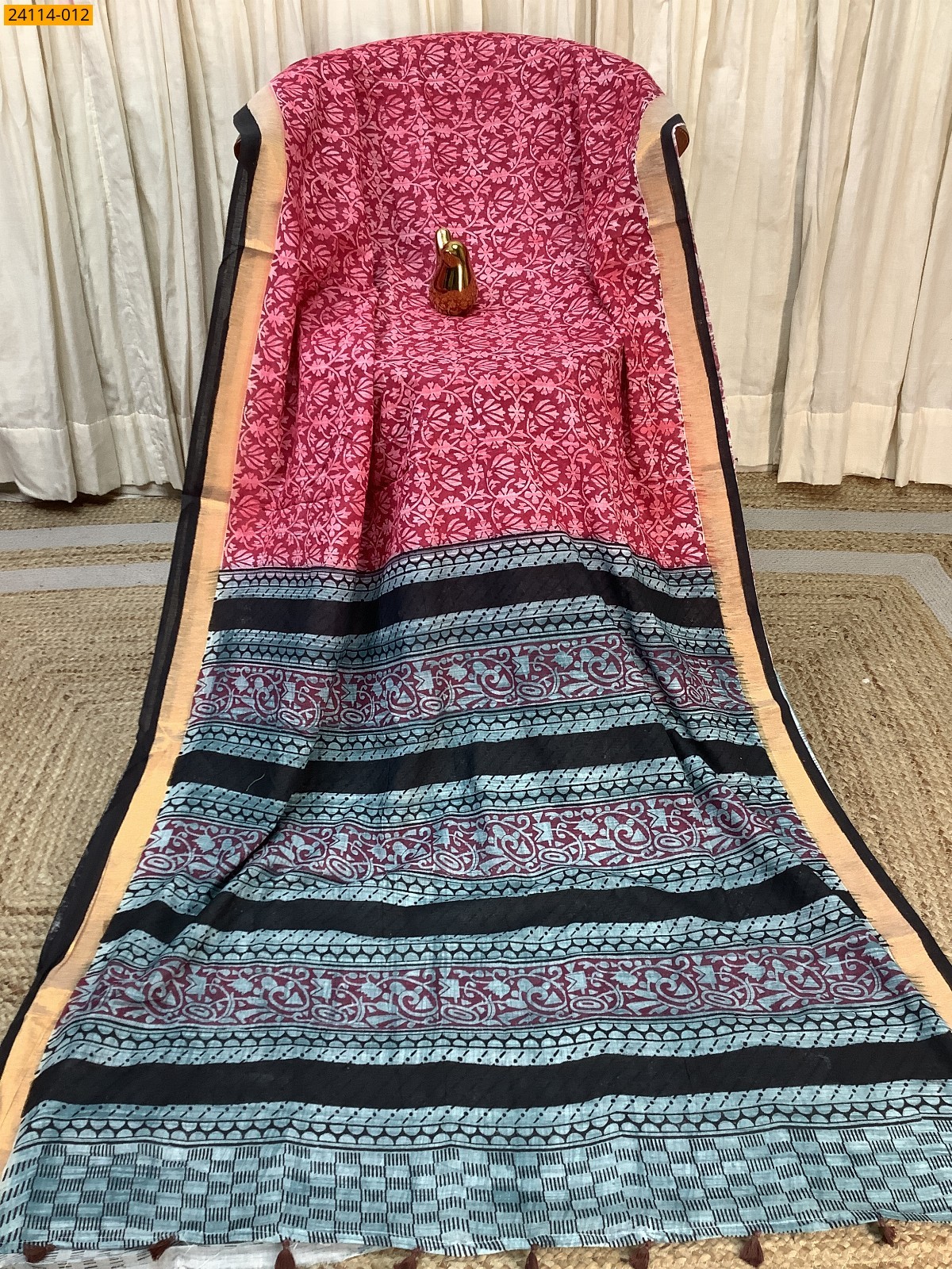 Hand Block Printed Cotton Saree