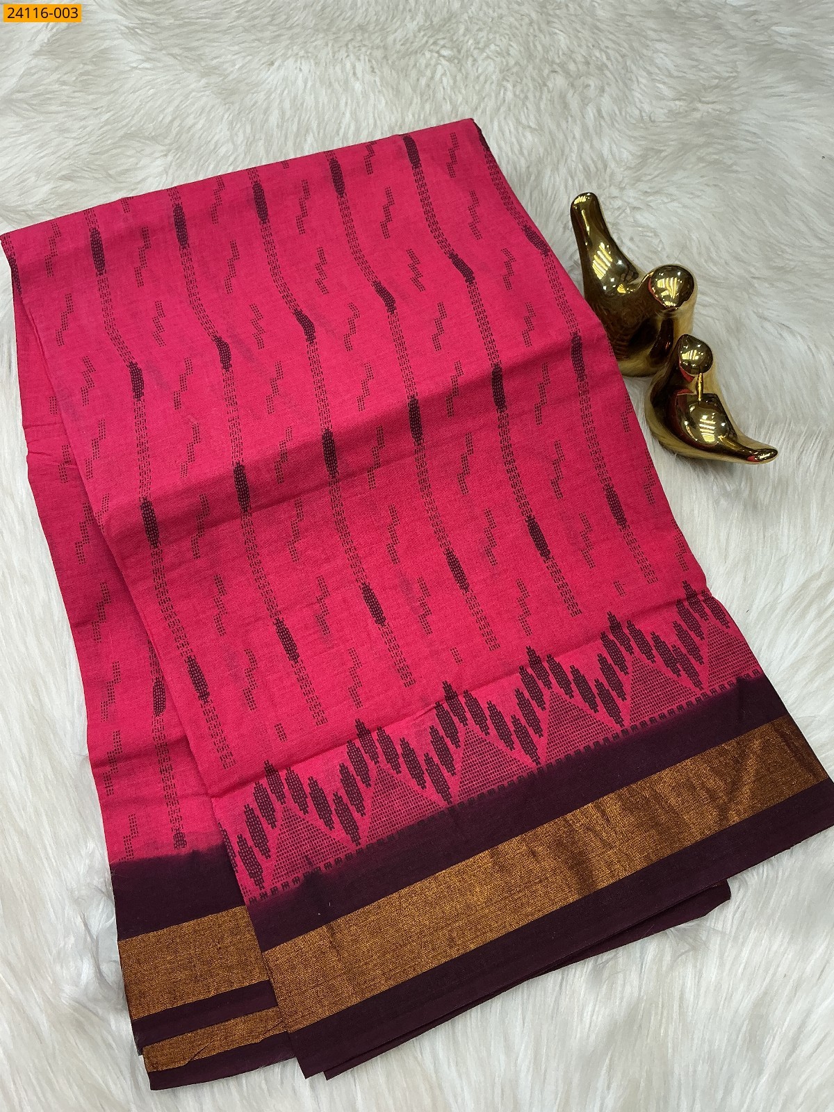 Sungudi Cotton Printed Saree