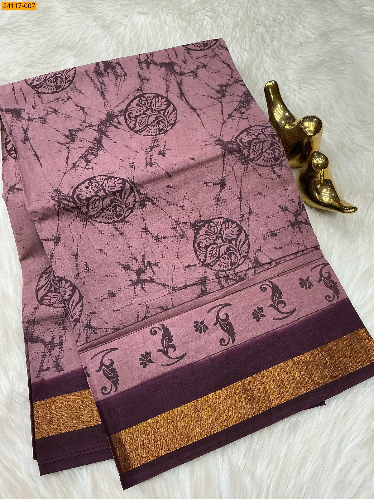 Sungudi Cotton printed saree