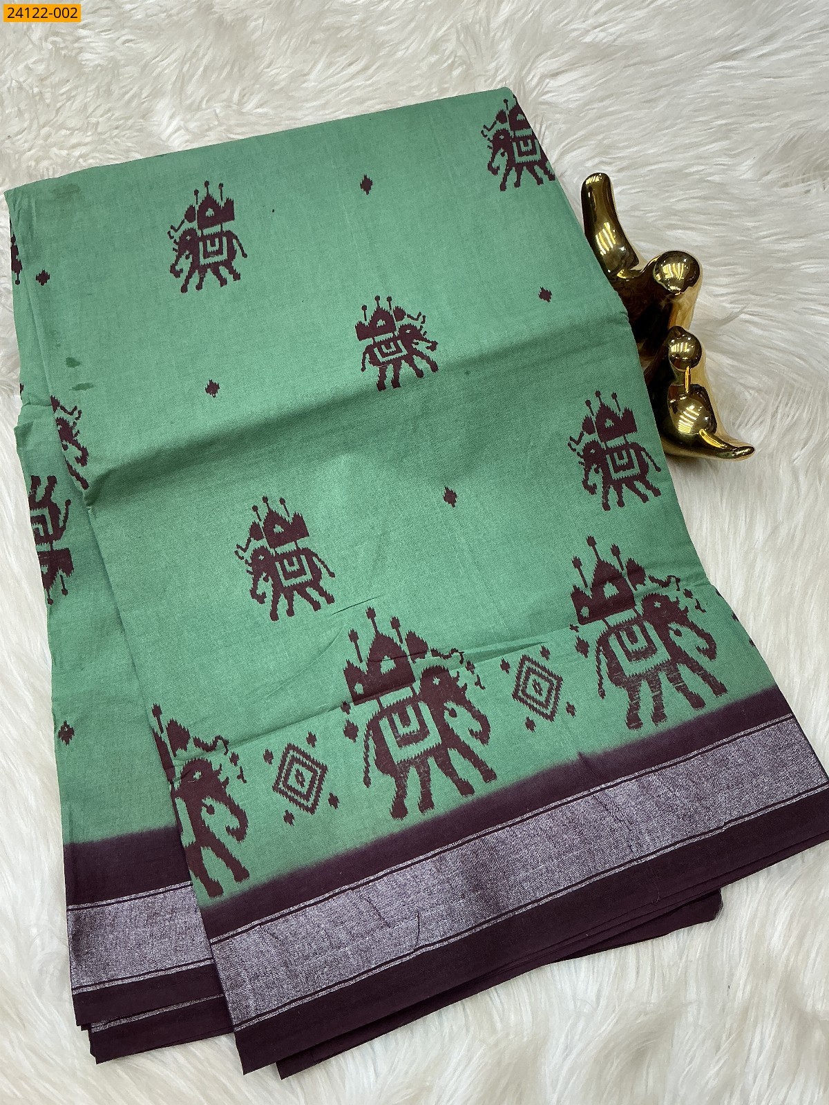 Sungudi cotton printed sarees