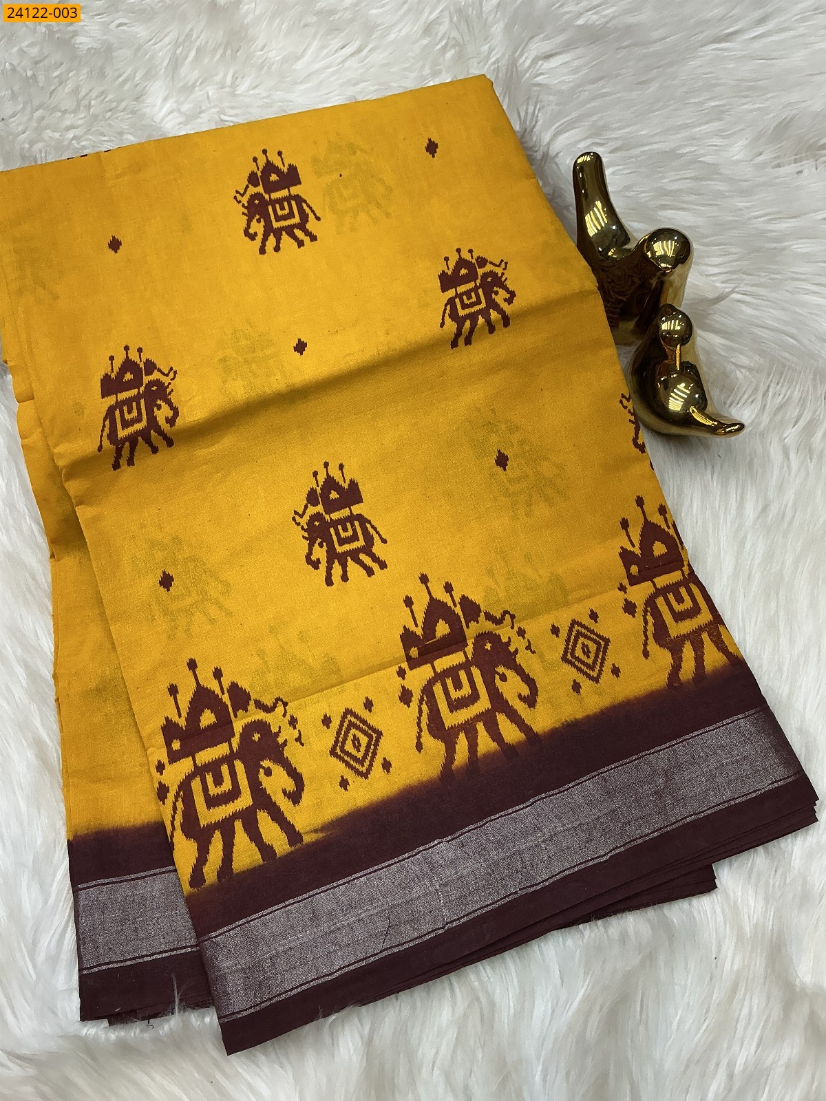 Sungudi cotton printed sarees