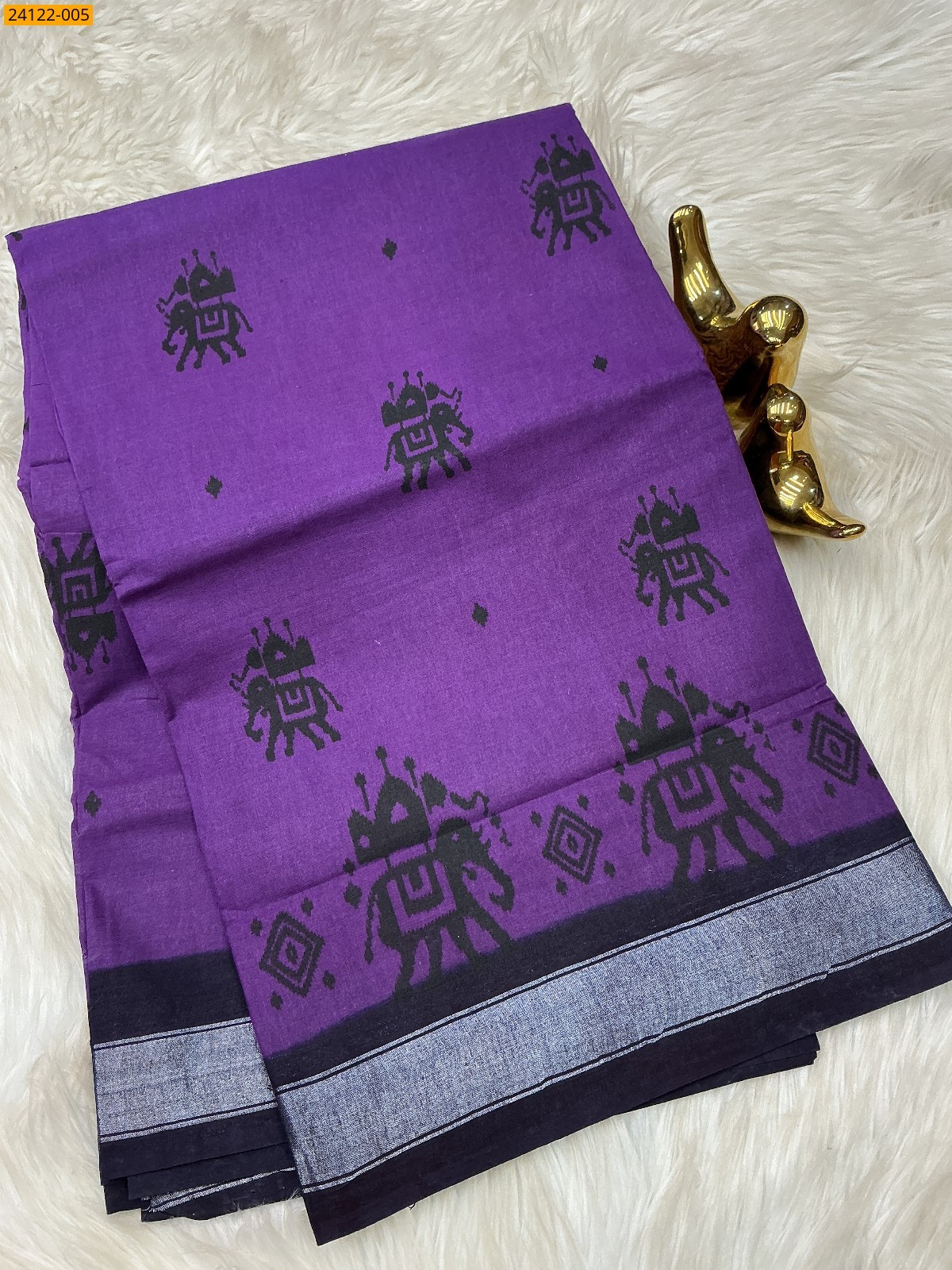 Sungudi cotton printed sarees